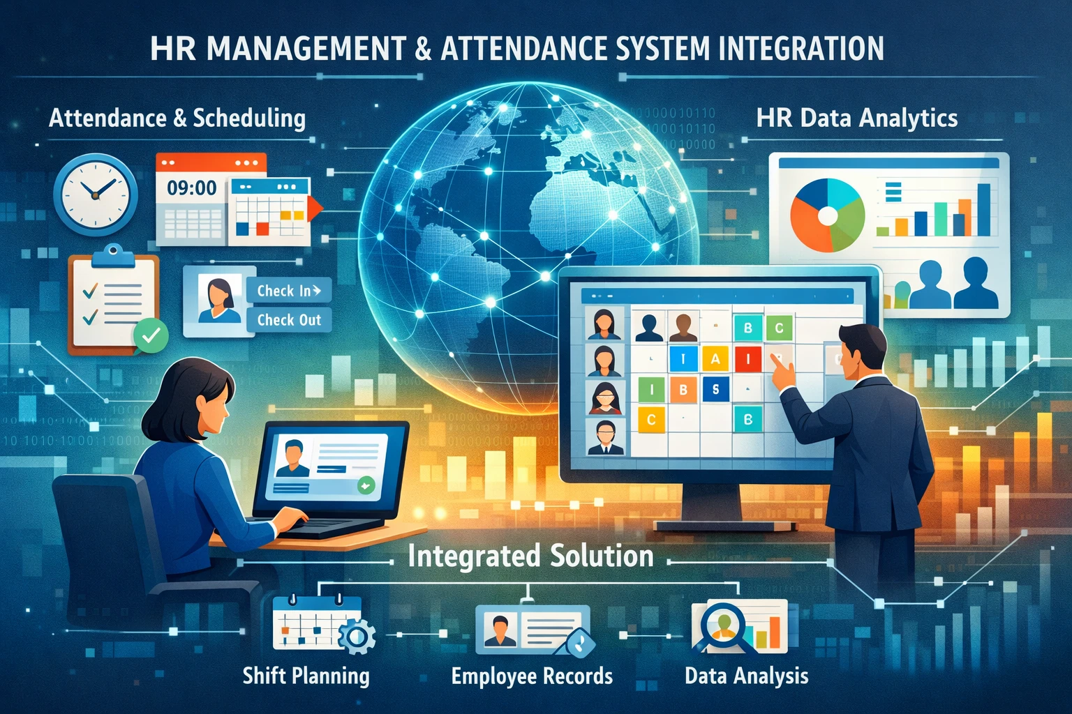 现代企业人事管理软件、考勤排班系统与人事大数据系统的整合应用