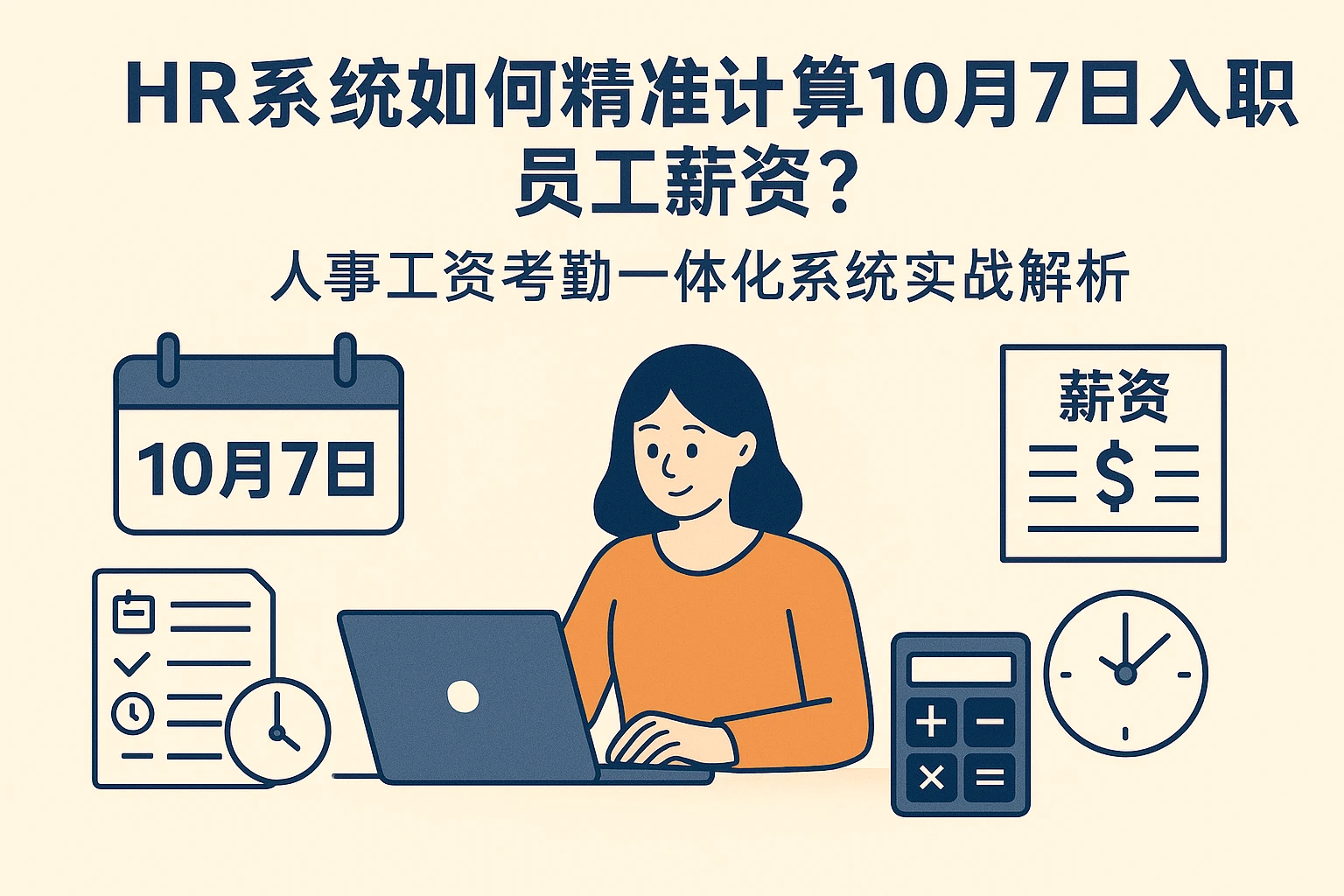 HR系统如何精准计算10月7日入职员工薪资？人事工资考勤一体化系统实战解析