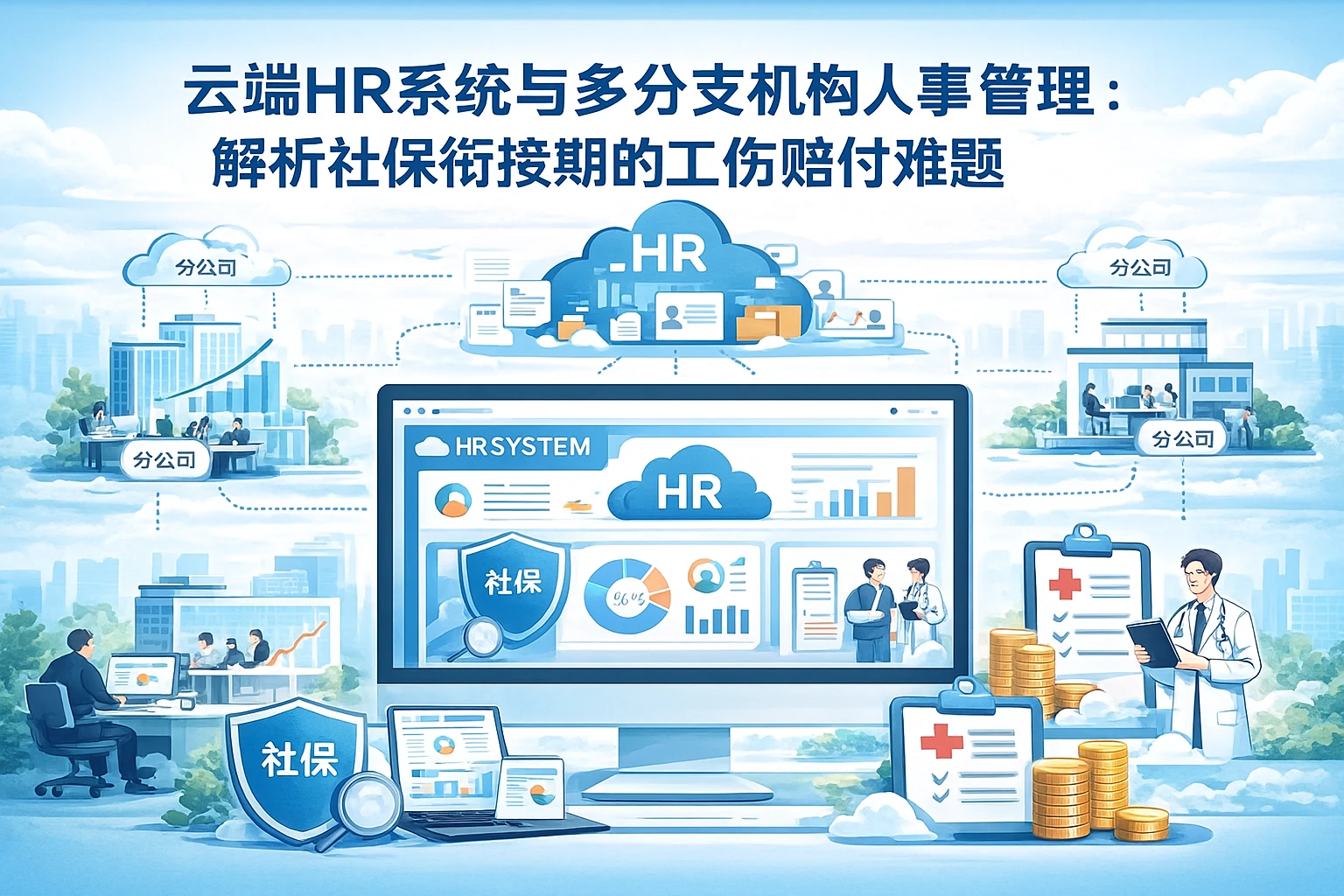 云端HR系统与多分支机构人事管理：解析社保衔接期的工伤赔付难题