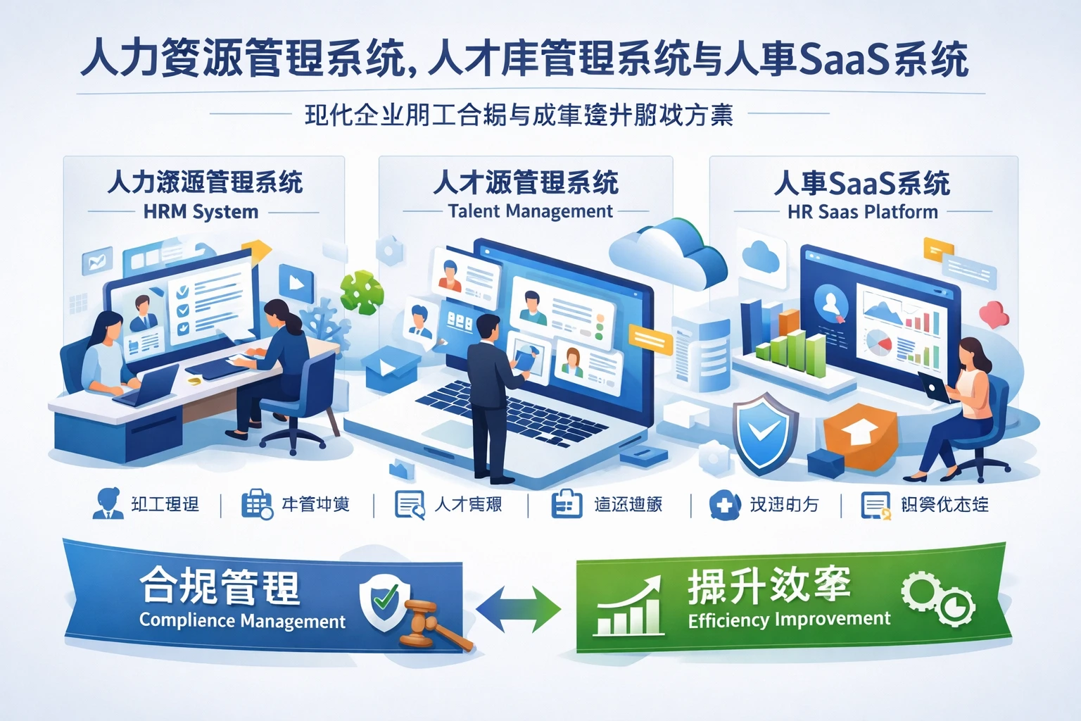 人力资源管理系统、人才库管理系统与人事SaaS系统：现代企业用工合规与效率提升解决方案