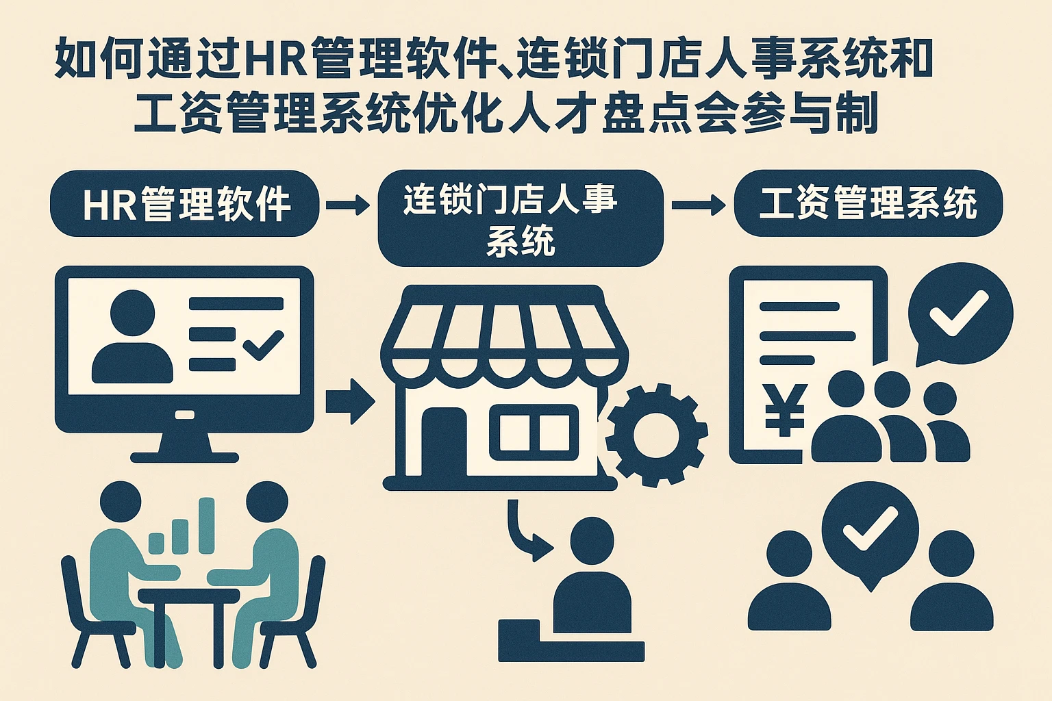 如何通过HR管理软件、连锁门店人事系统和工资管理系统优化人才盘点会参与机制