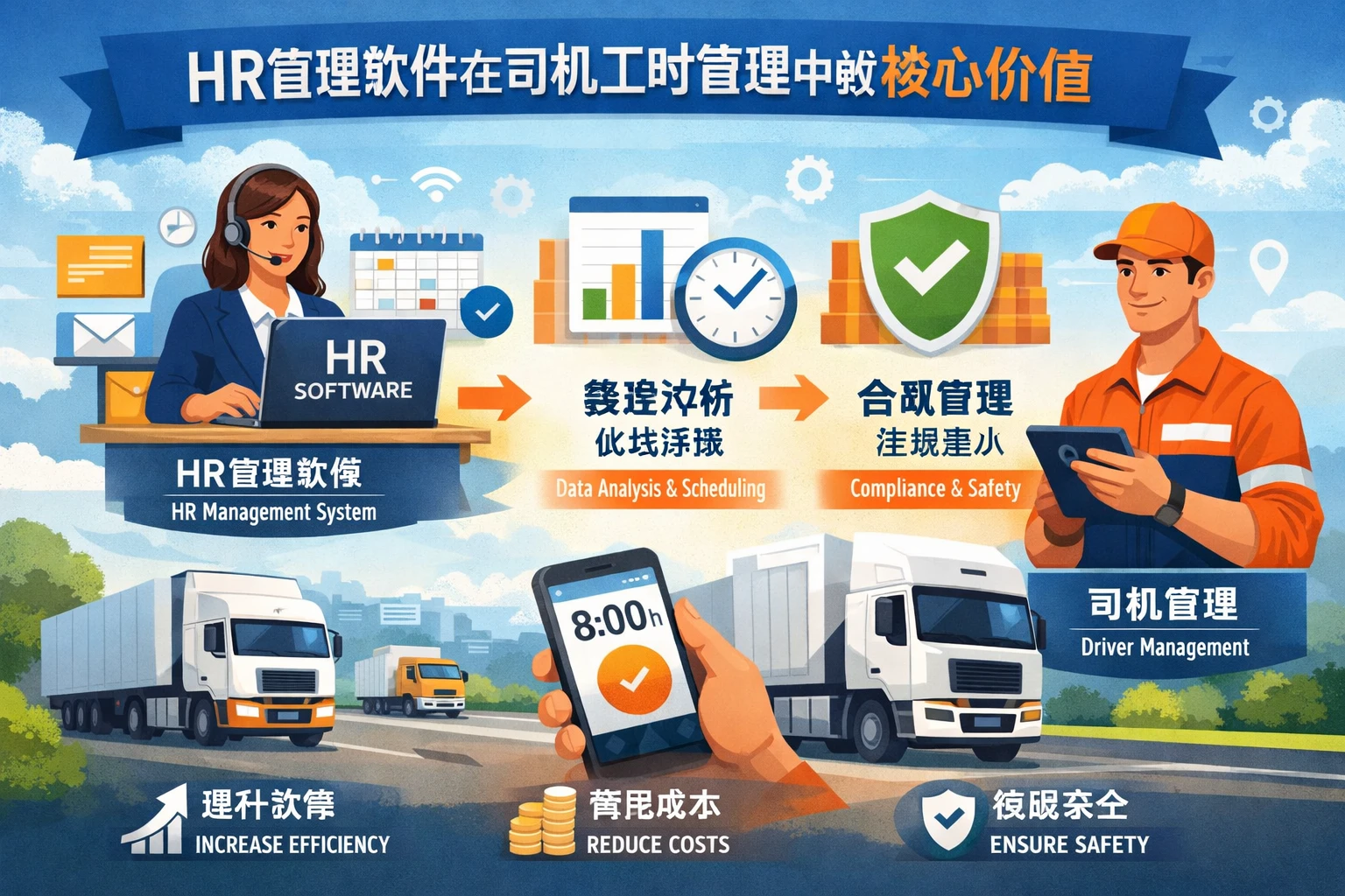 HR管理软件在司机工时管理中的核心价值