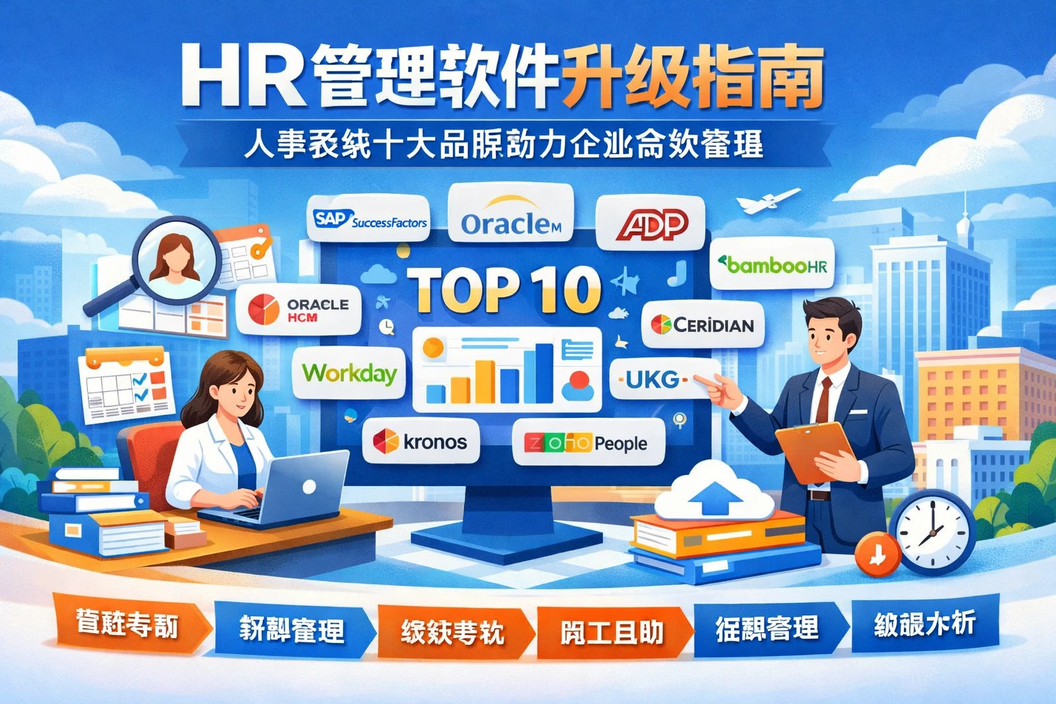 HR管理软件升级指南：人事系统十大品牌助力企业高效管理