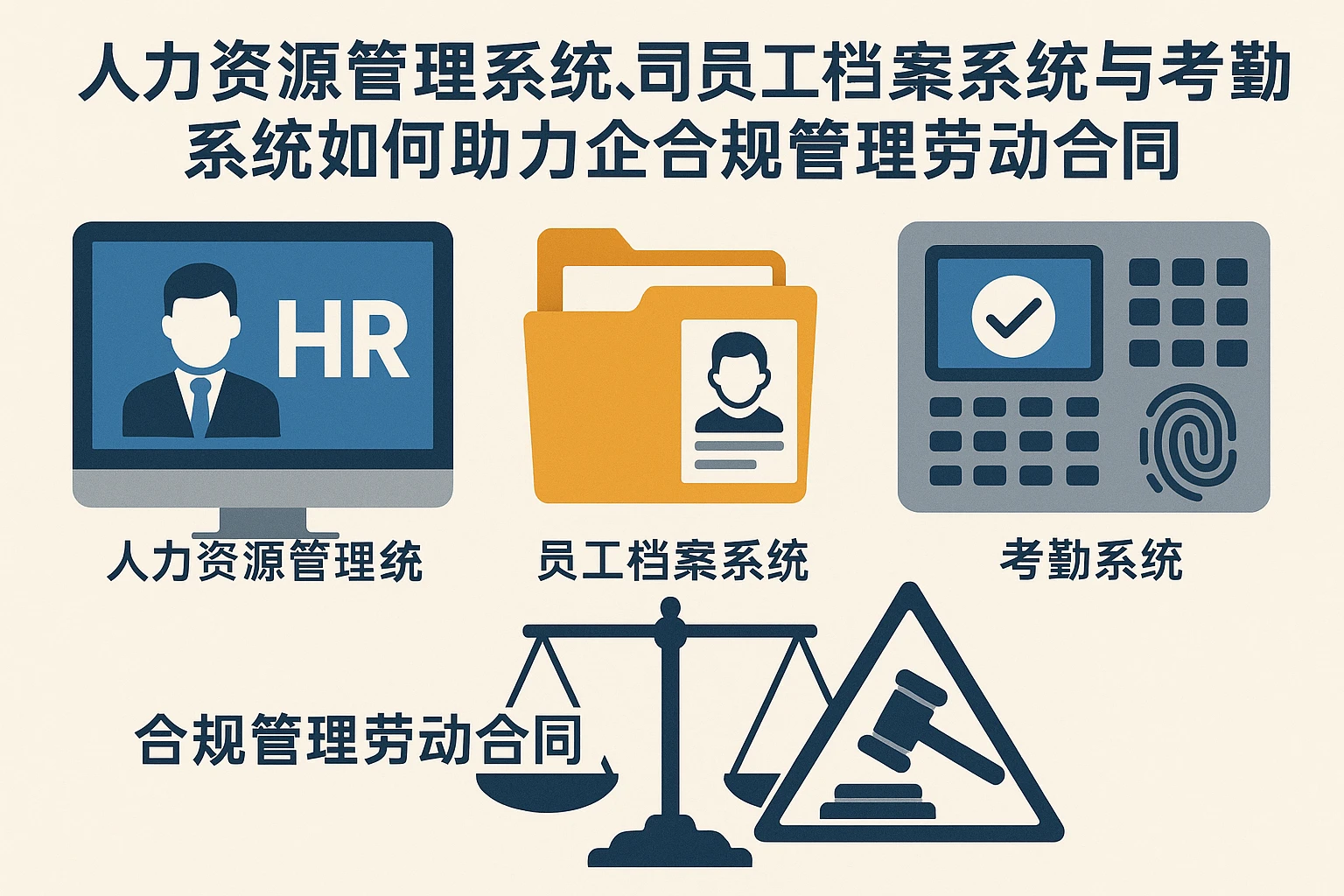 人力资源管理系统、员工档案系统与考勤系统如何助力企业合规管理劳动合同