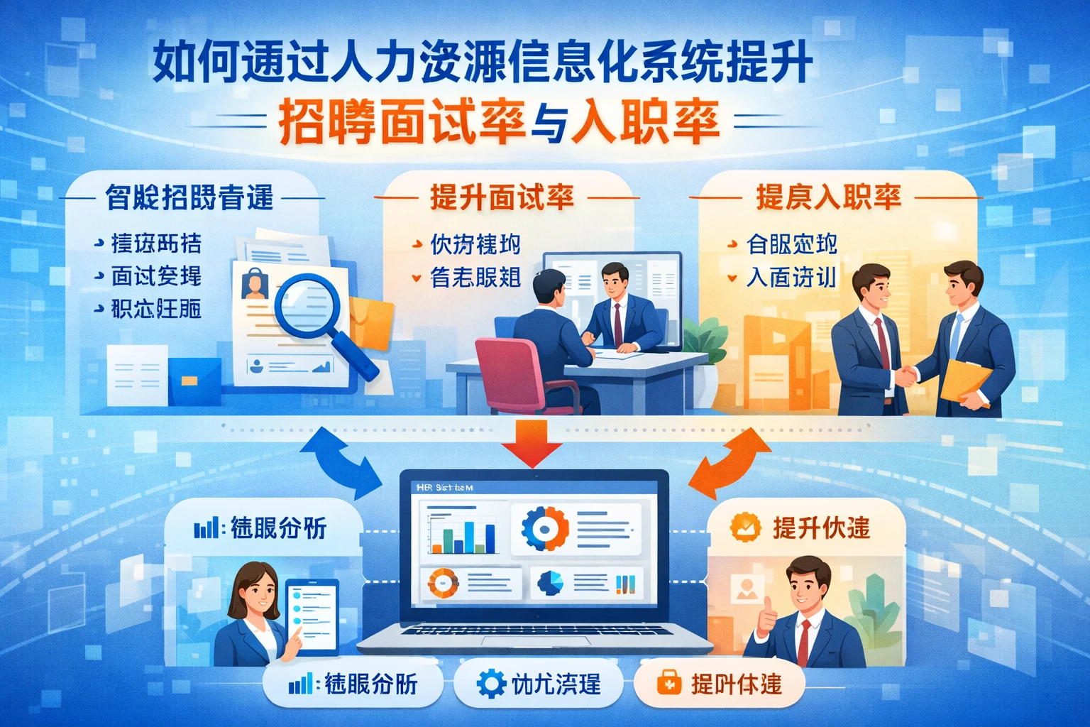 如何通过人力资源信息化系统提升招聘面试率与入职率