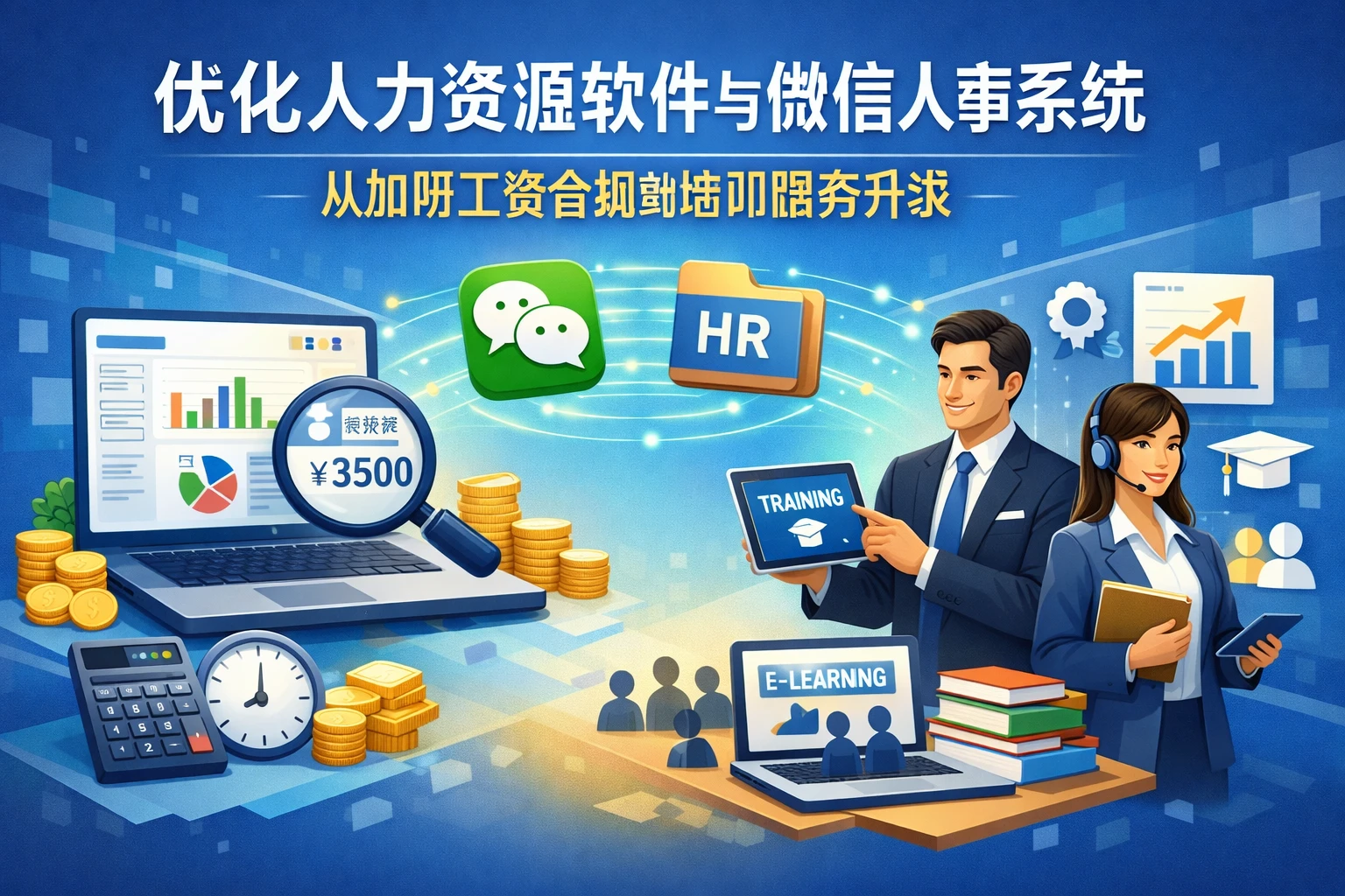 优化人力资源软件与微信人事系统：从加班工资合规到培训服务升级