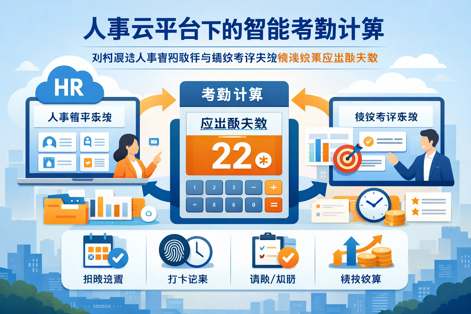 人事云平台下的智能考勤计算:如何通过人事管理软件与绩效考评系统精准核算应出勤天数