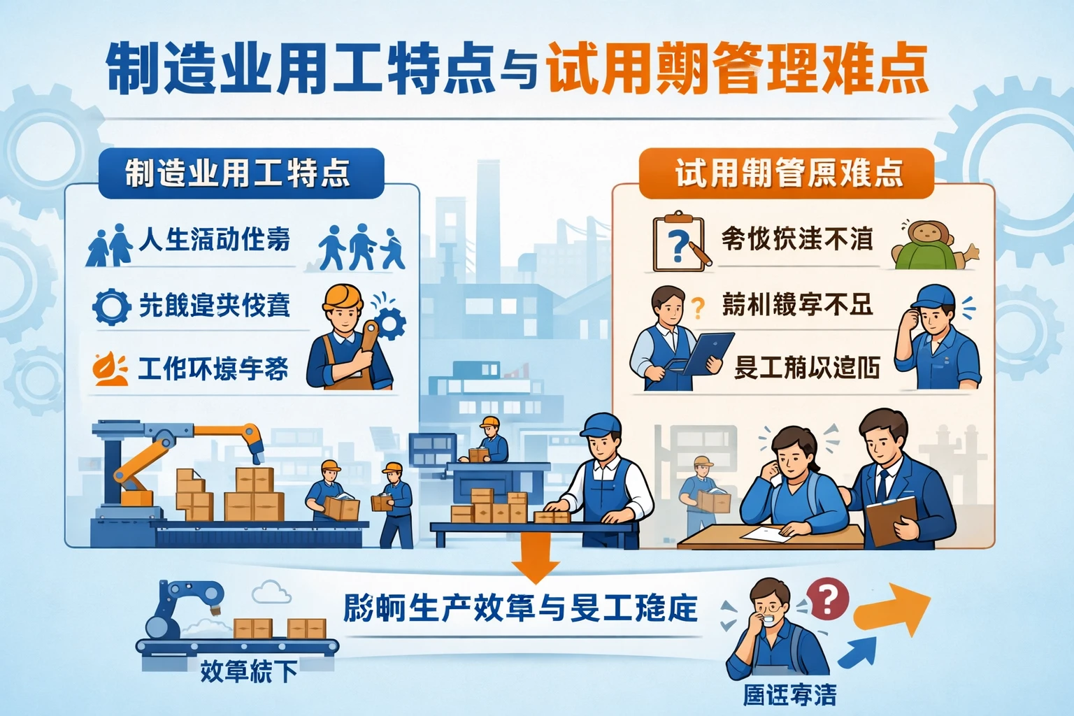 制造业用工特点与试用期管理难点