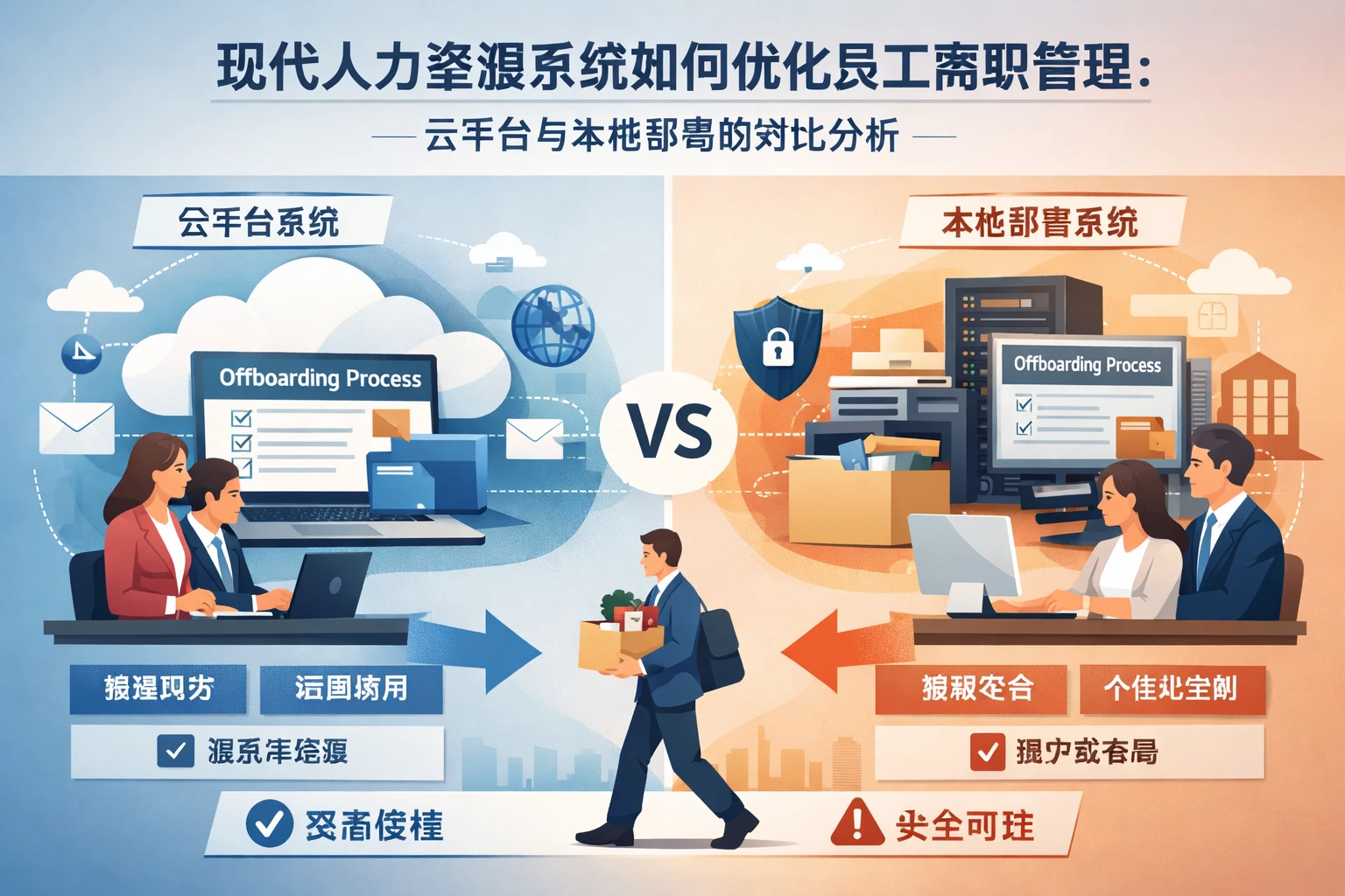 现代人力资源系统如何优化员工离职管理：云平台与本地部署的对比分析