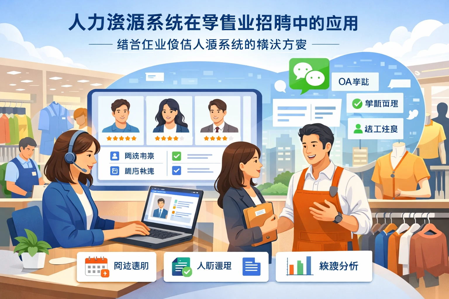 人力资源系统在零售业招聘中的应用：结合企业微信人事系统的解决方案