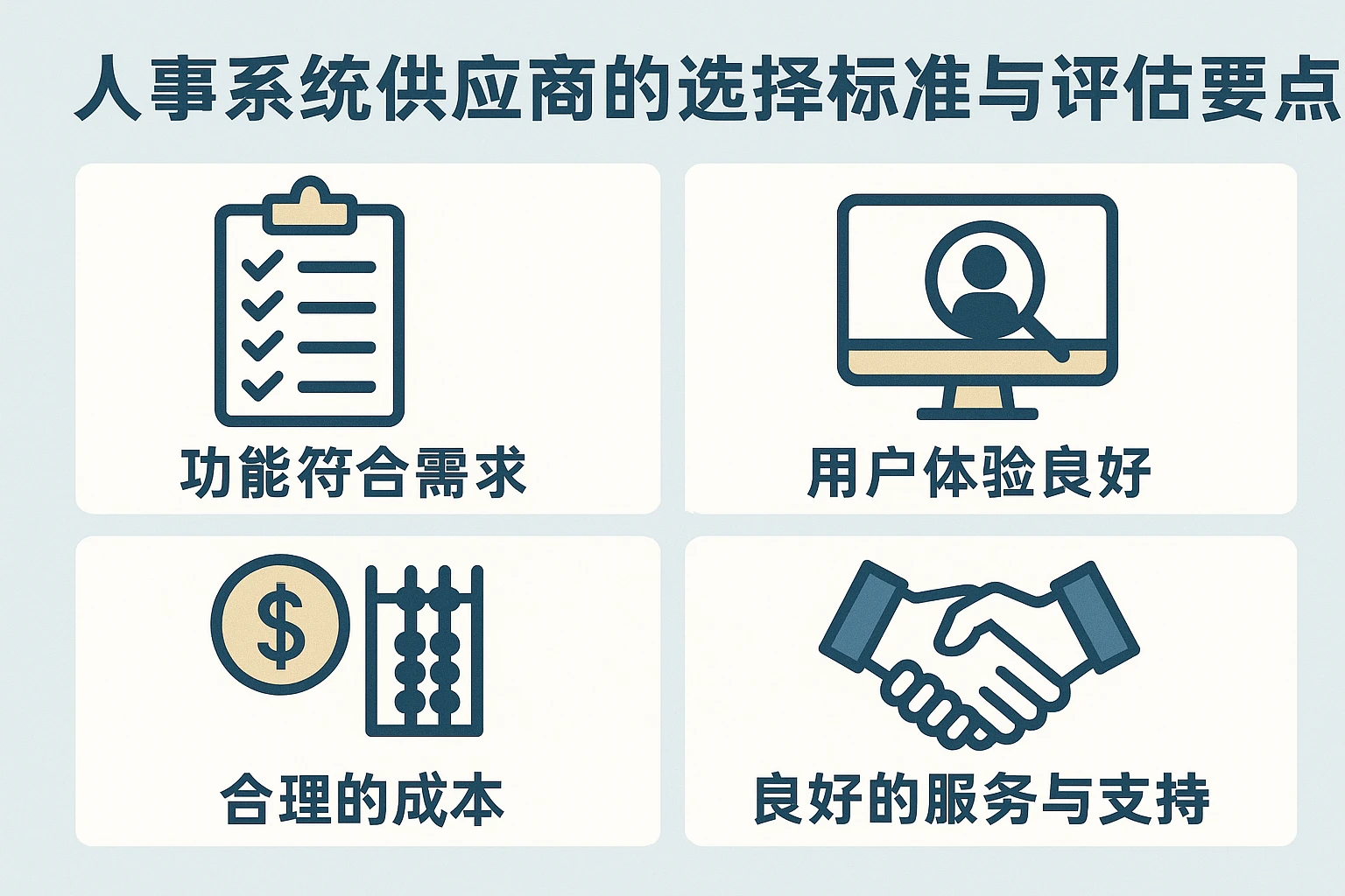 人事系统供应商的选择标准与评估要点