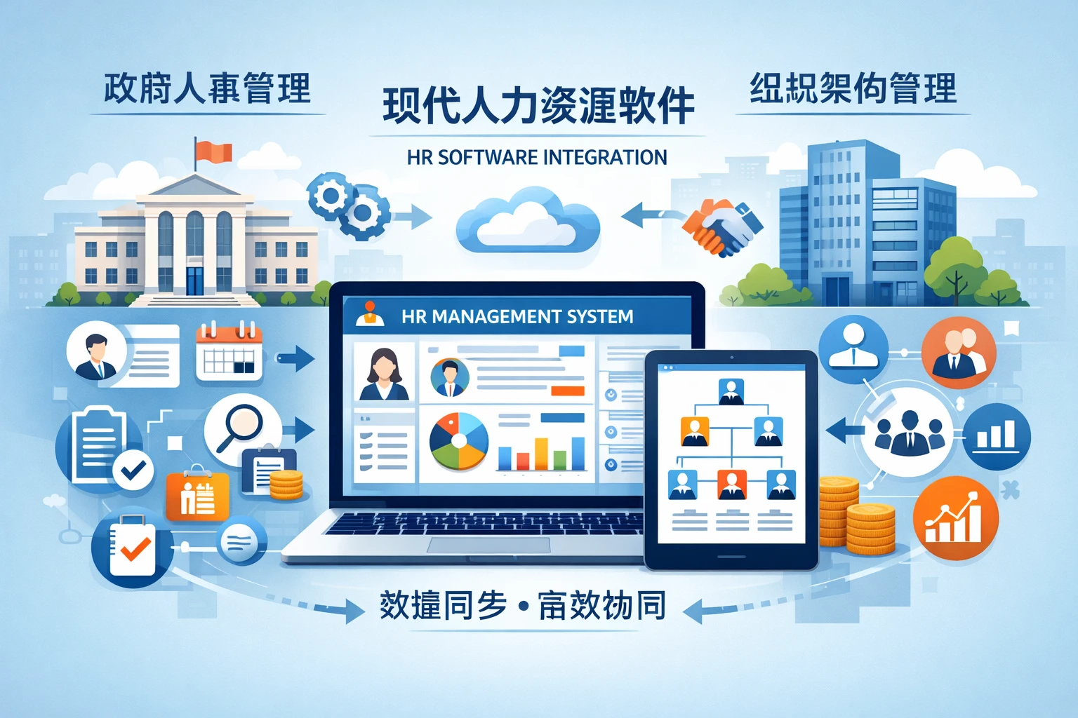 现代人力资源软件在政府人事管理系统与组织架构管理系统中的整合应用