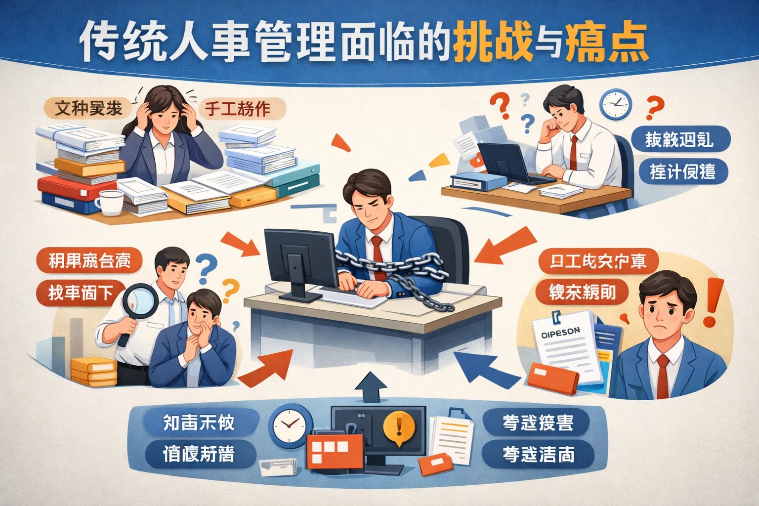 传统人事管理面临的挑战与痛点