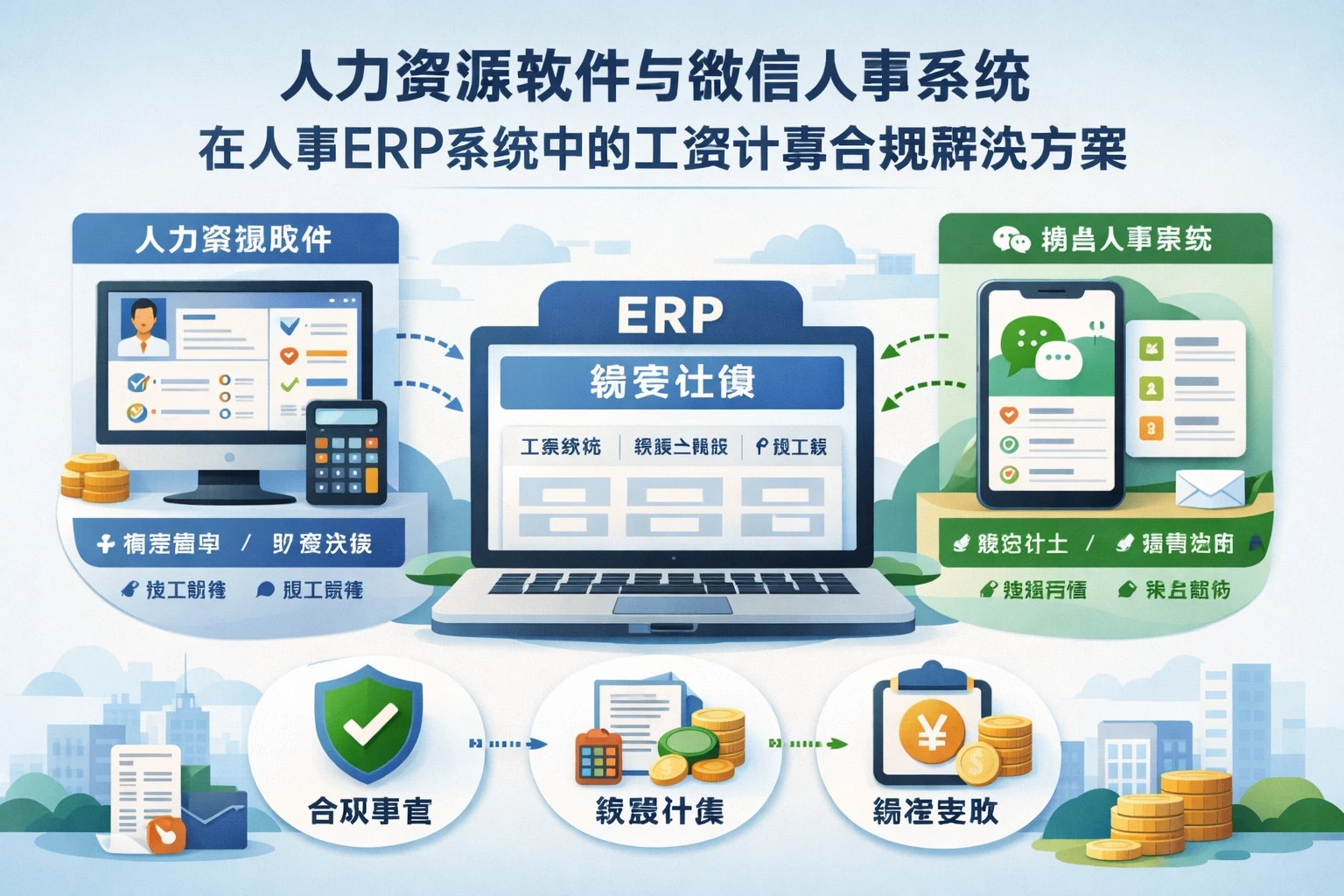 人力资源软件与微信人事系统在人事ERP系统中的工资计算合规解决方案