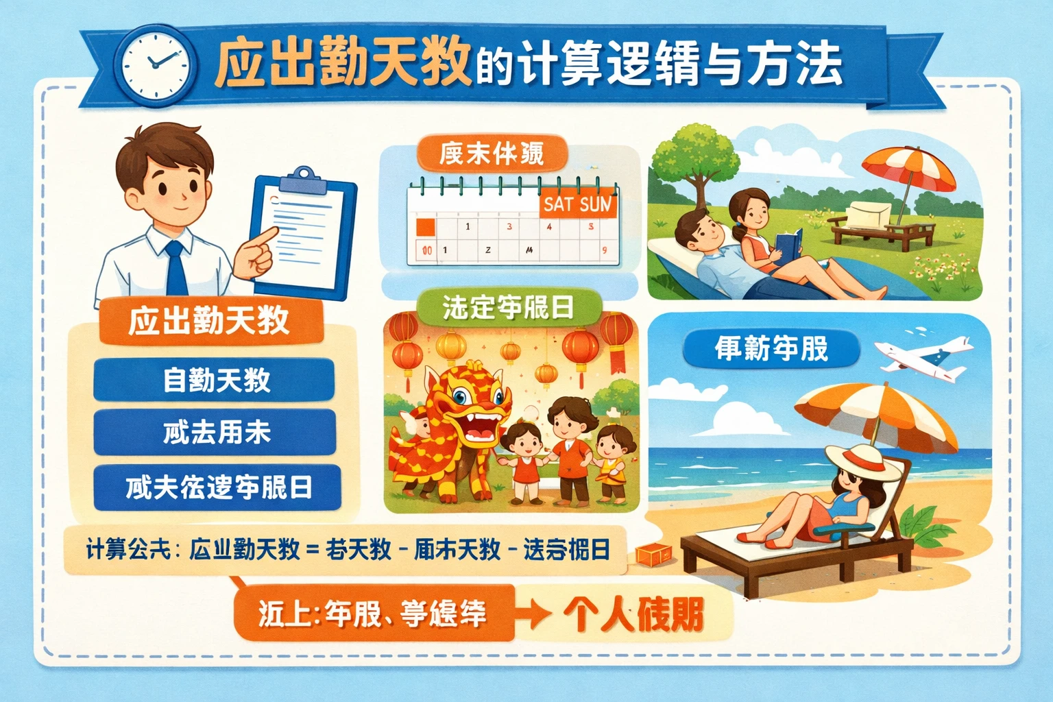 应出勤天数的计算逻辑与方法