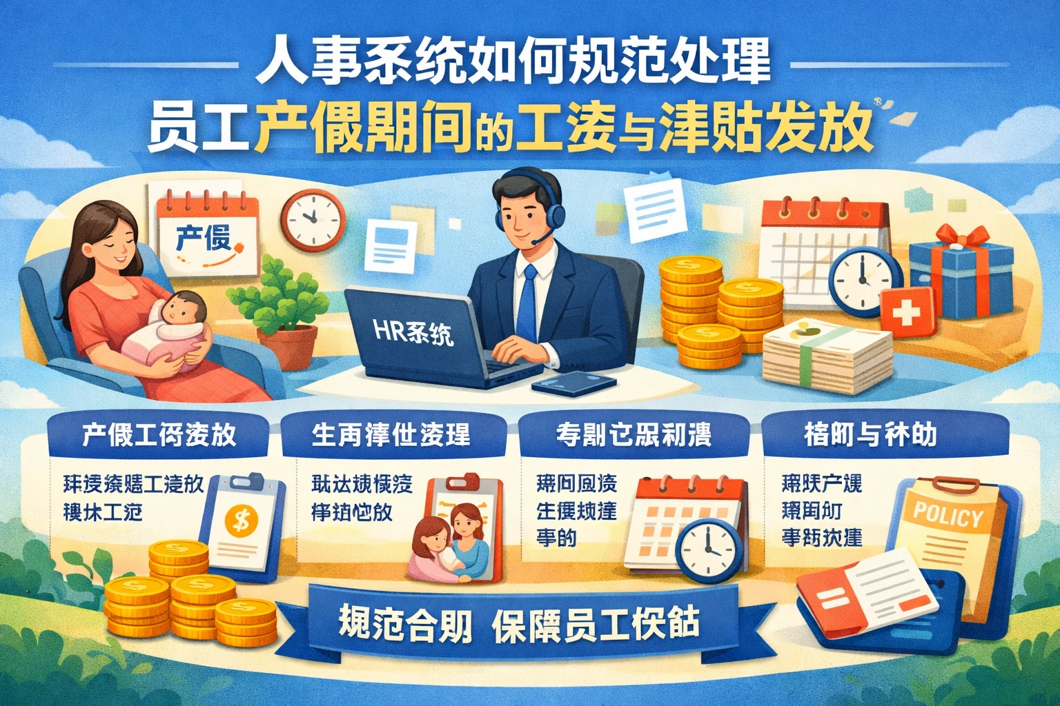人事系统如何规范处理员工产假期间的工资与津贴发放