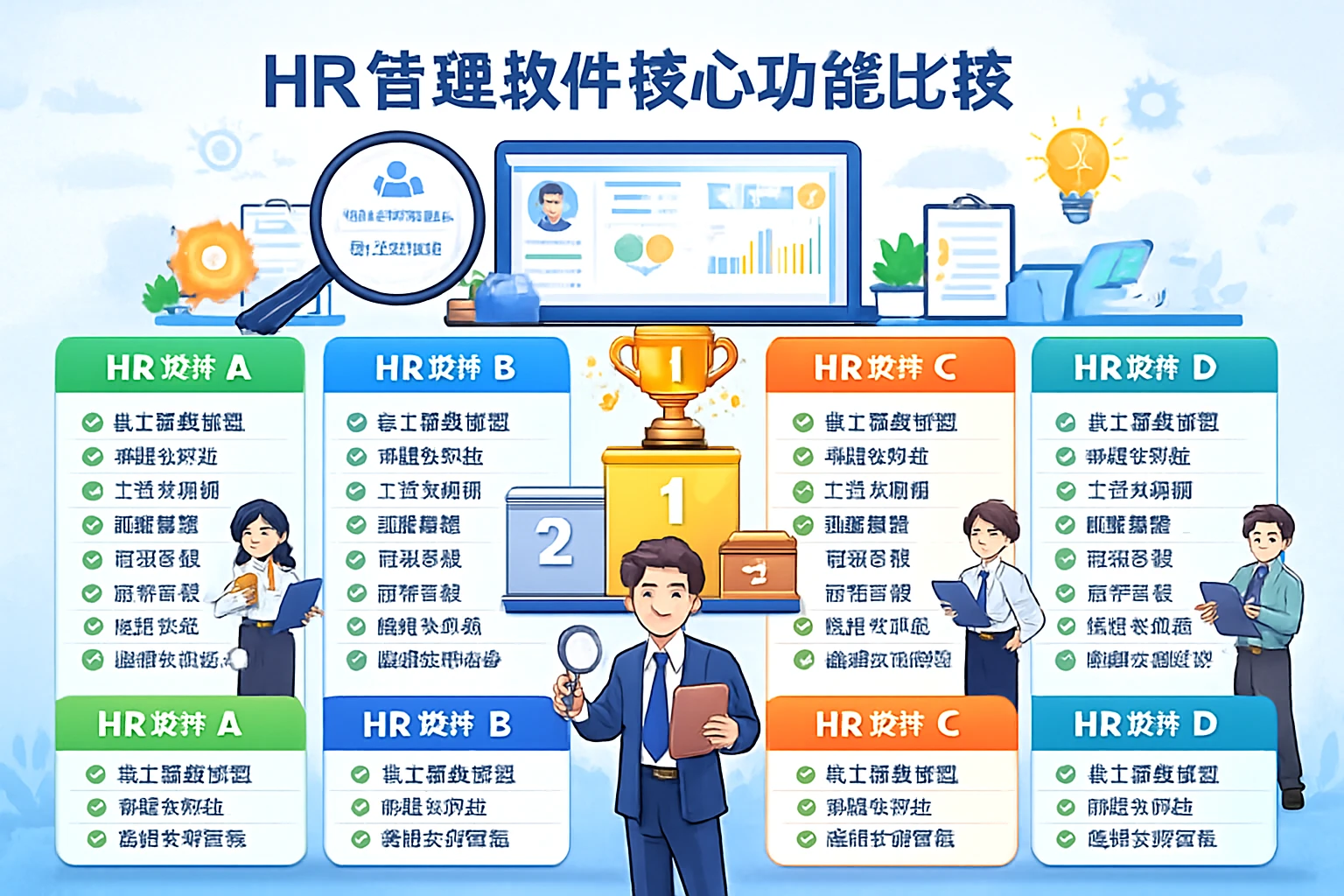 HR管理软件核心功能比较
