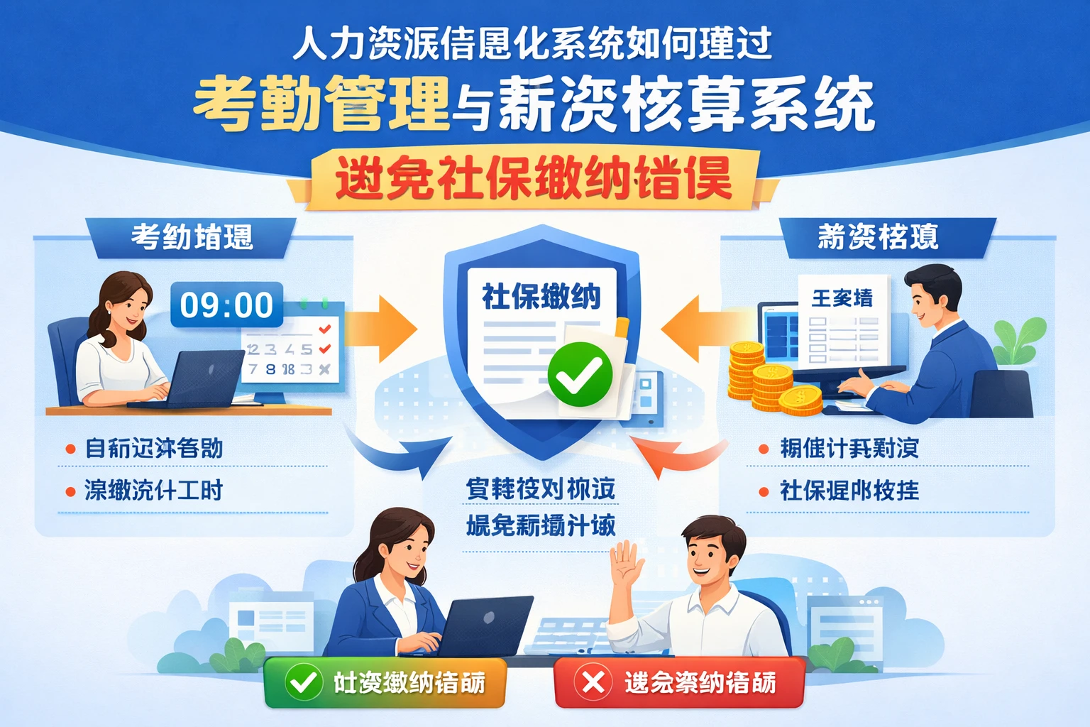人力资源信息化系统如何通过考勤管理与薪资核算系统避免社保缴纳错误