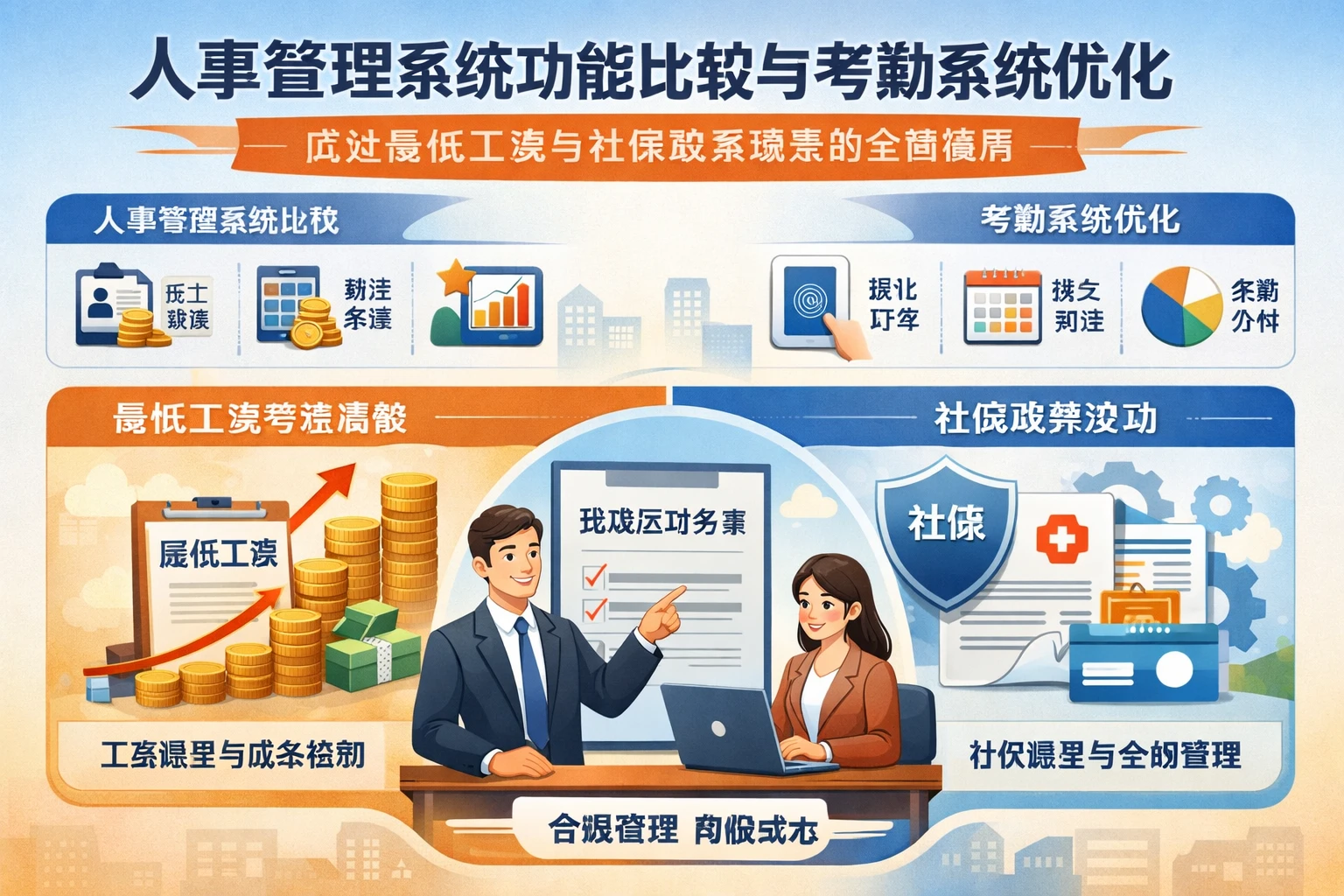 人事管理系统功能比较与考勤系统优化：应对最低工资与社保政策调整的全面指南