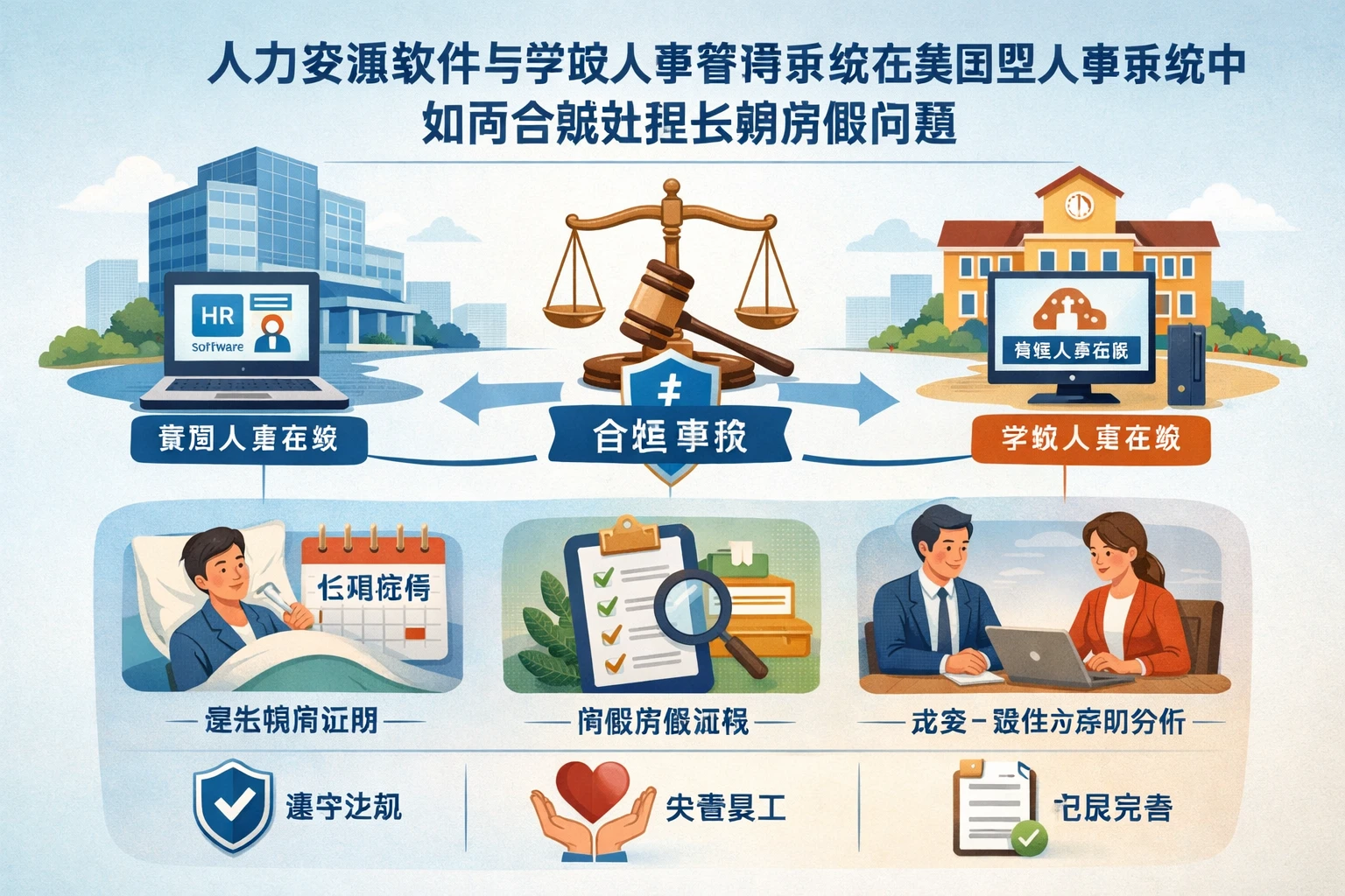 人力资源软件与学校人事管理系统在集团型人事系统中如何合规处理长期病假问题