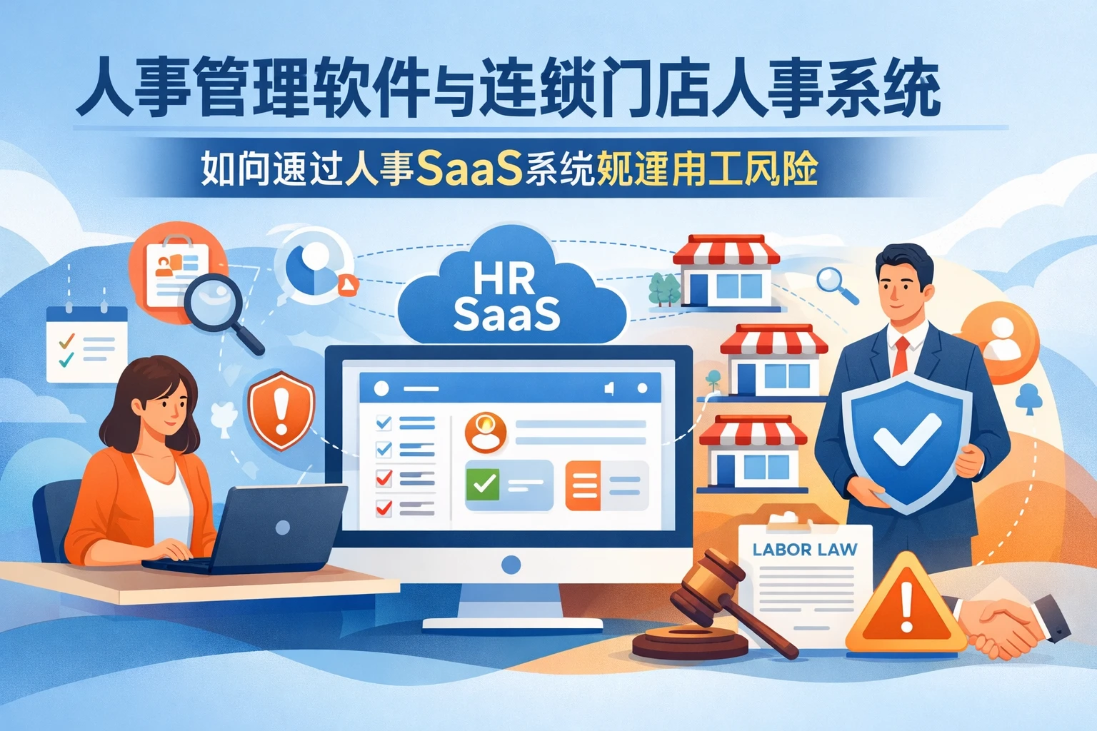人事管理软件与连锁门店人事系统：如何通过人事SaaS系统规避用工风险