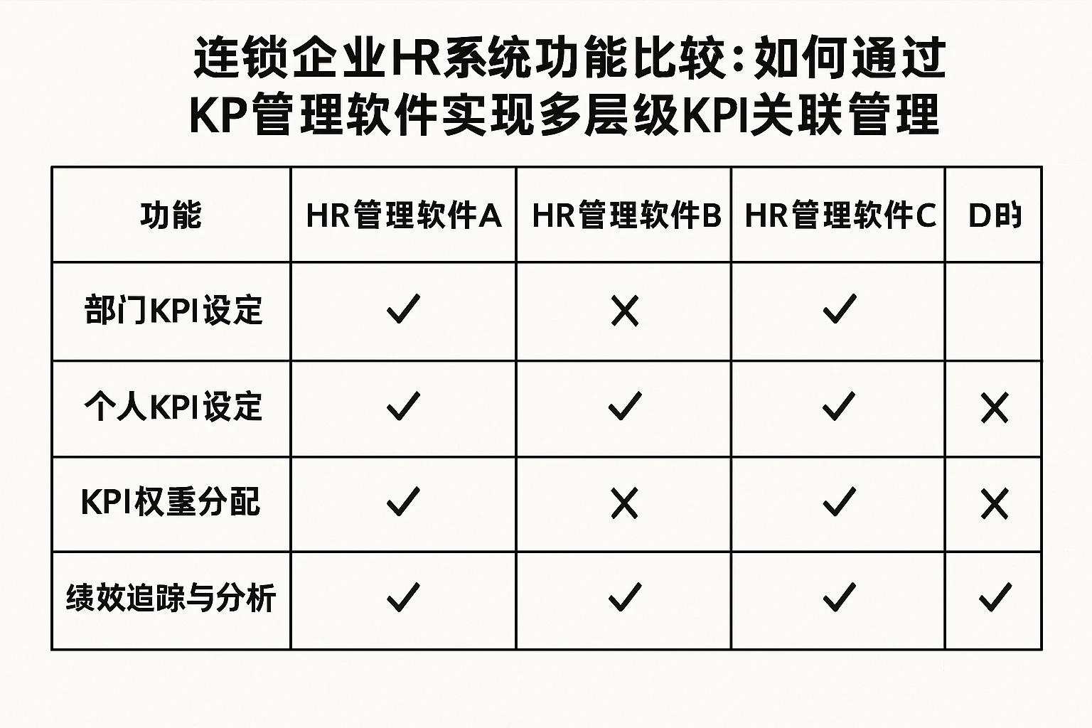 连锁企业HR系统功能比较：如何通过HR管理软件实现多层级KPI关联管理