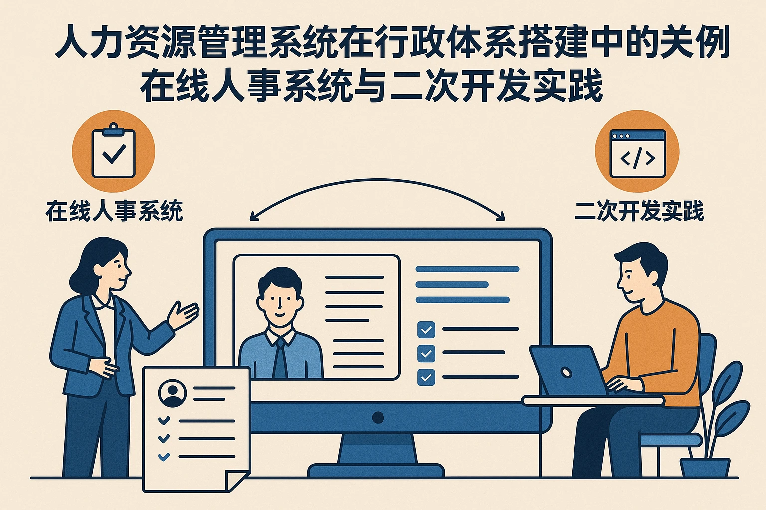 人力资源管理系统在行政体系搭建中的关键作用：在线人事系统与二次开发实践