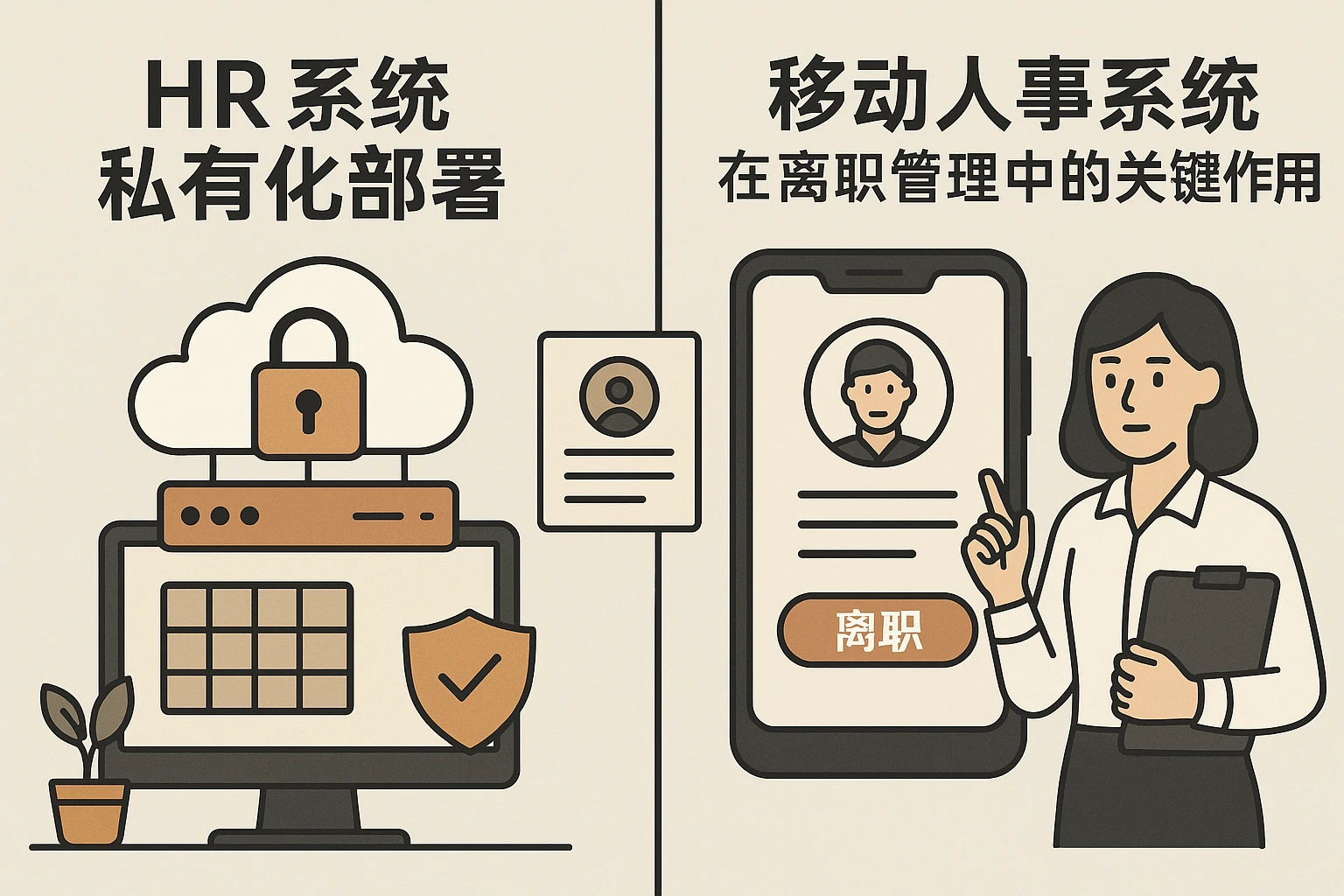 HR系统私有化部署与移动人事系统在离职管理中的关键作用