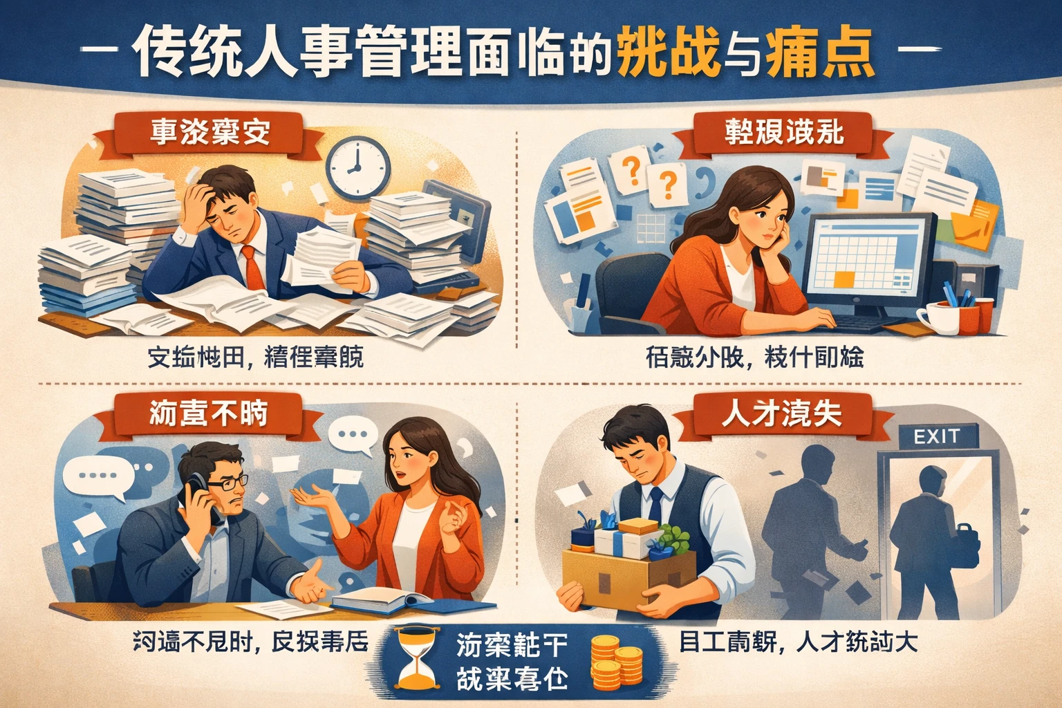 传统人事管理面临的挑战与痛点