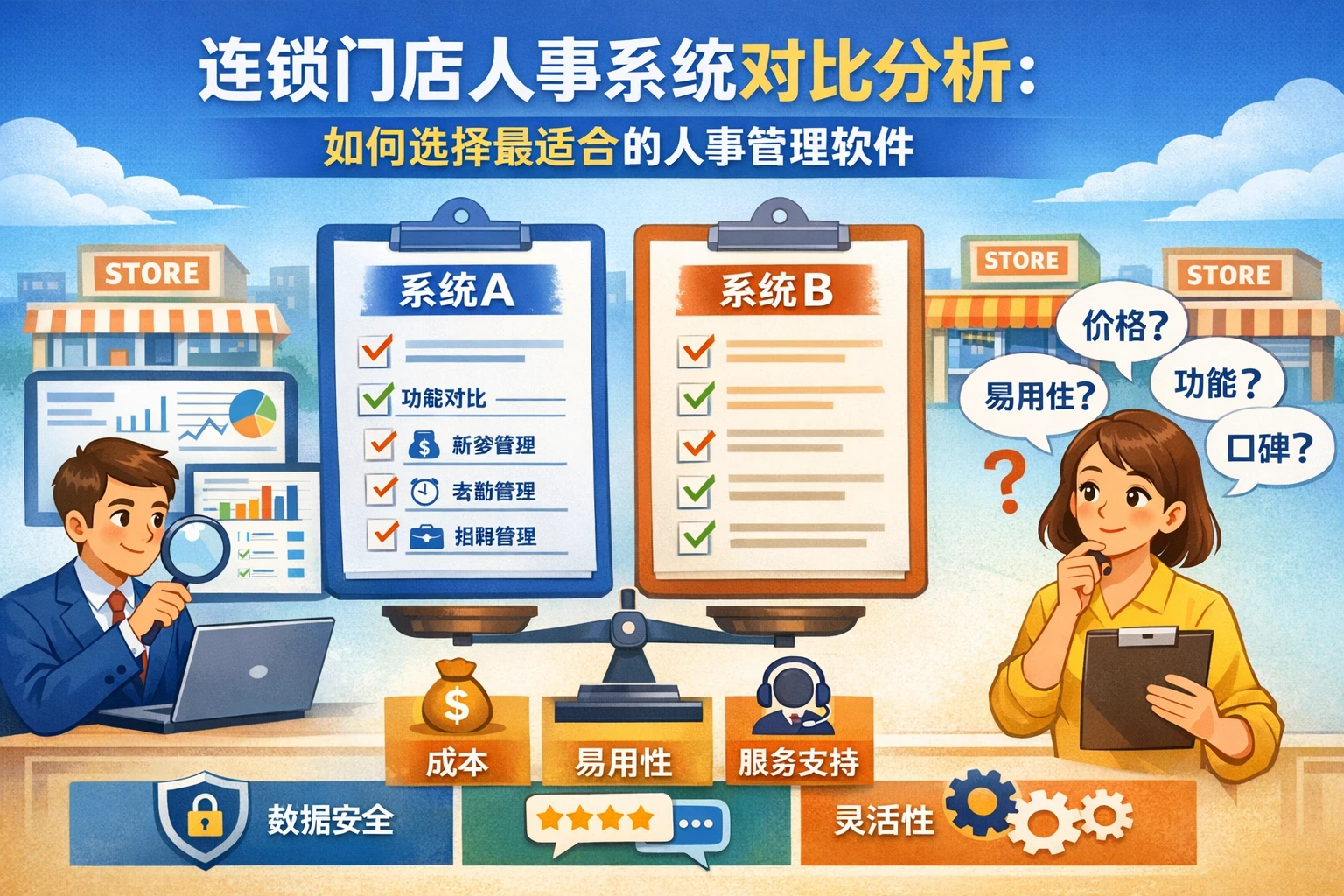 连锁门店人事系统对比分析：如何选择最适合的人事管理软件