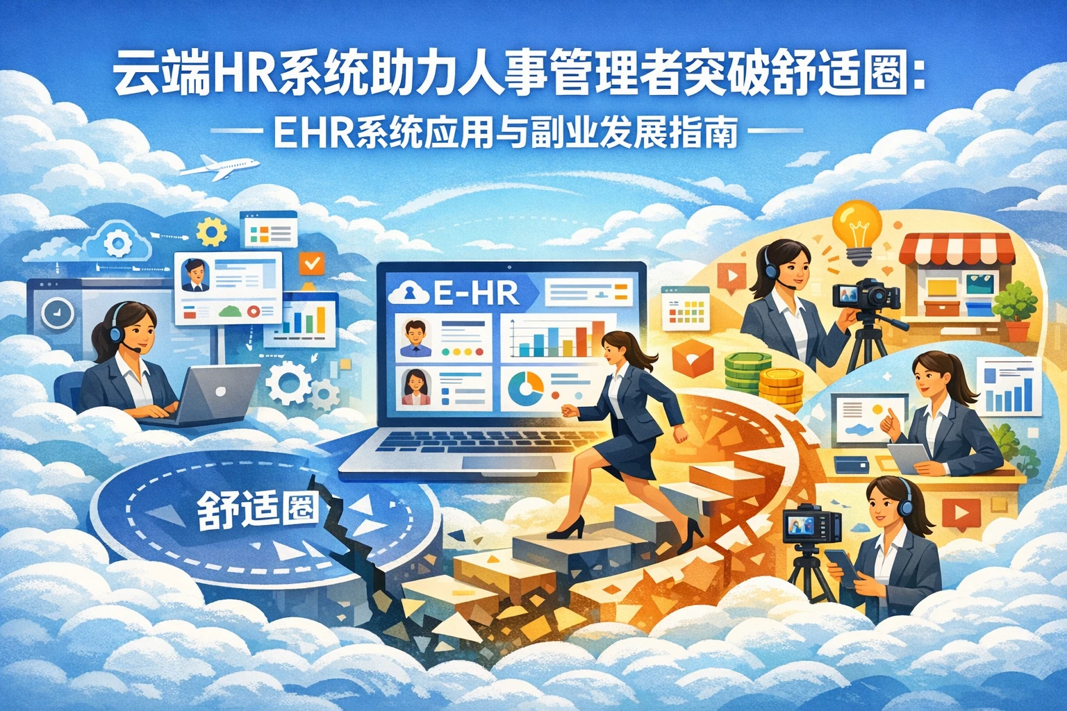 云端HR系统助力人事管理者突破舒适圈：ehr系统应用与副业发展指南