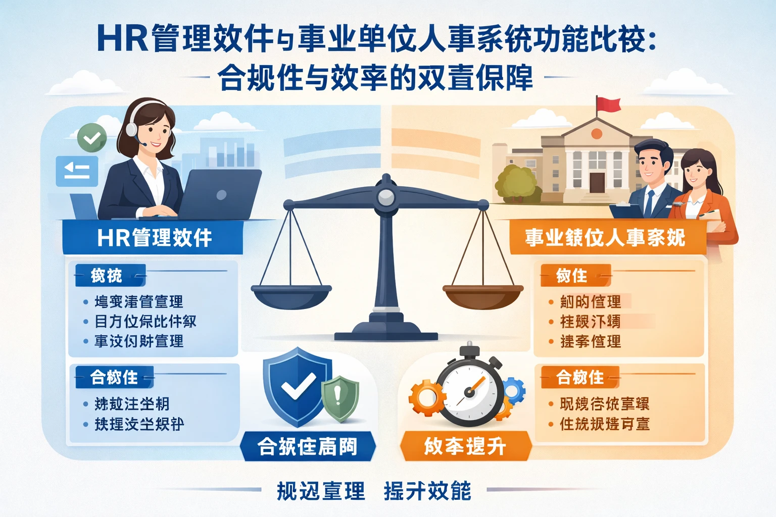 HR管理软件与事业单位人事系统功能比较：合规性与效率的双重保障