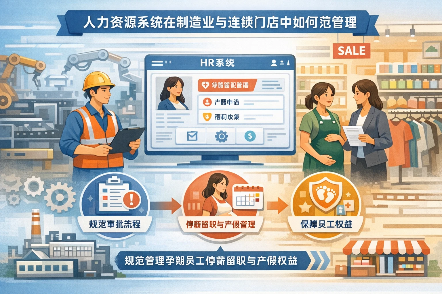 人力资源系统在制造业与连锁门店中如何规范管理孕期员工停薪留职与产假权益