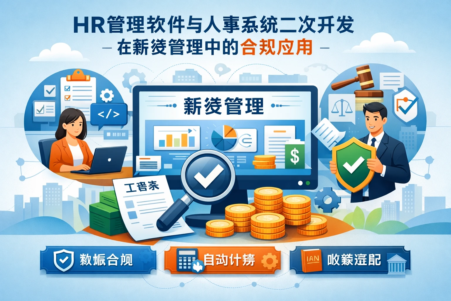 HR管理软件与人事系统二次开发在薪资管理中的合规应用