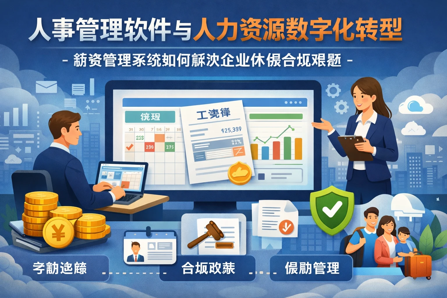 人事管理软件与人力资源数字化转型：薪资管理系统如何解决企业休假合规难题