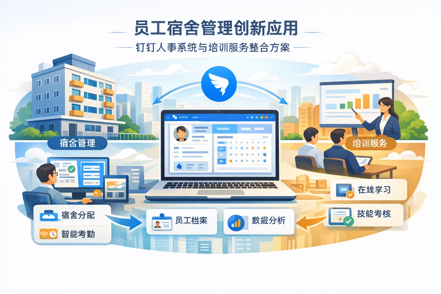 人力资源信息化系统在员工宿舍管理中的创新应用:钉钉人事系统与培训服务的整合方案