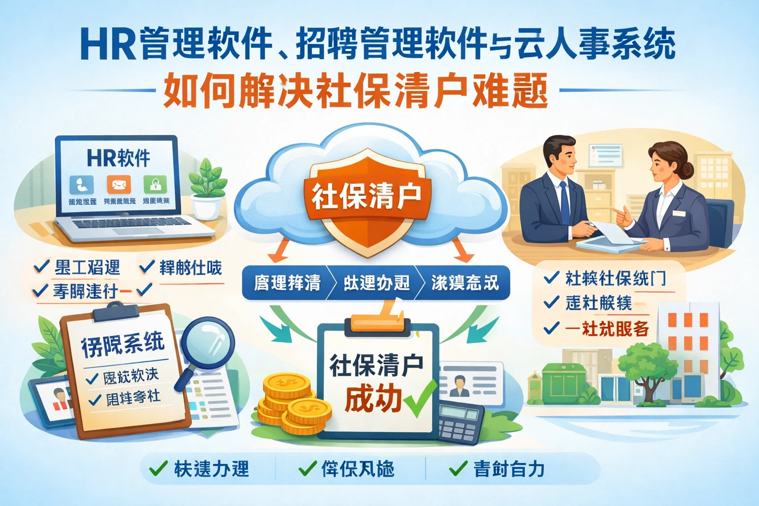 HR管理软件、招聘管理软件与云人事系统如何解决社保清户难题