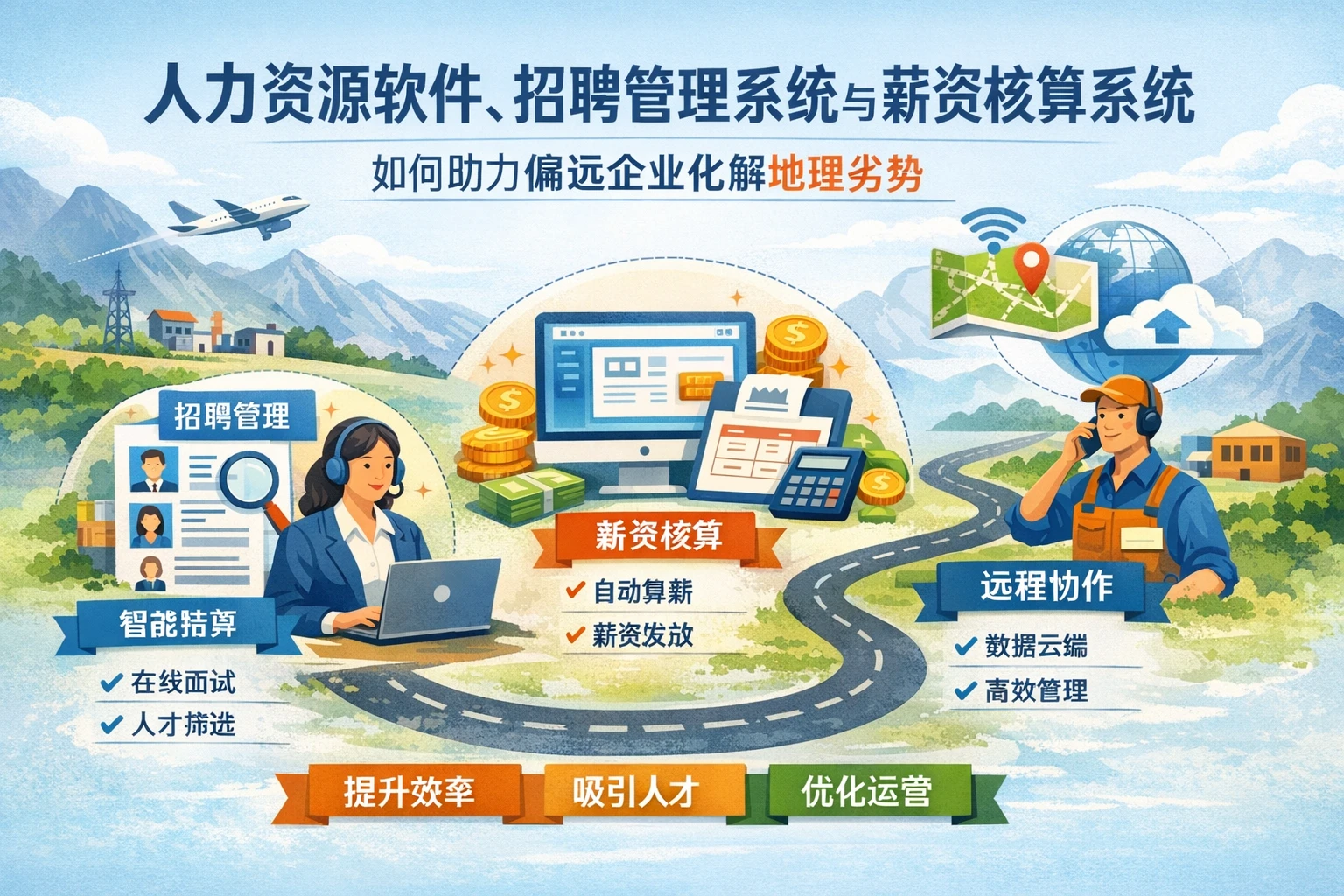 人力资源软件、招聘管理系统与薪资核算系统如何助力偏远企业化解地理劣势