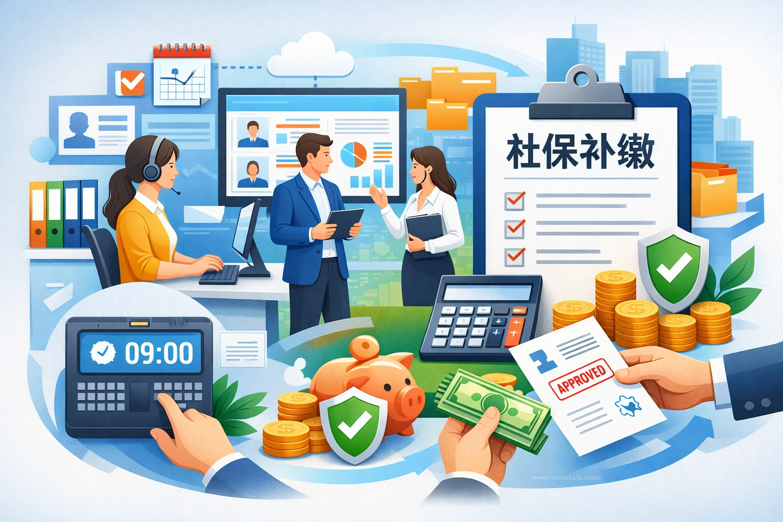 优化人事管理系统与绩效考勤系统，高效处理员工社保补缴难题