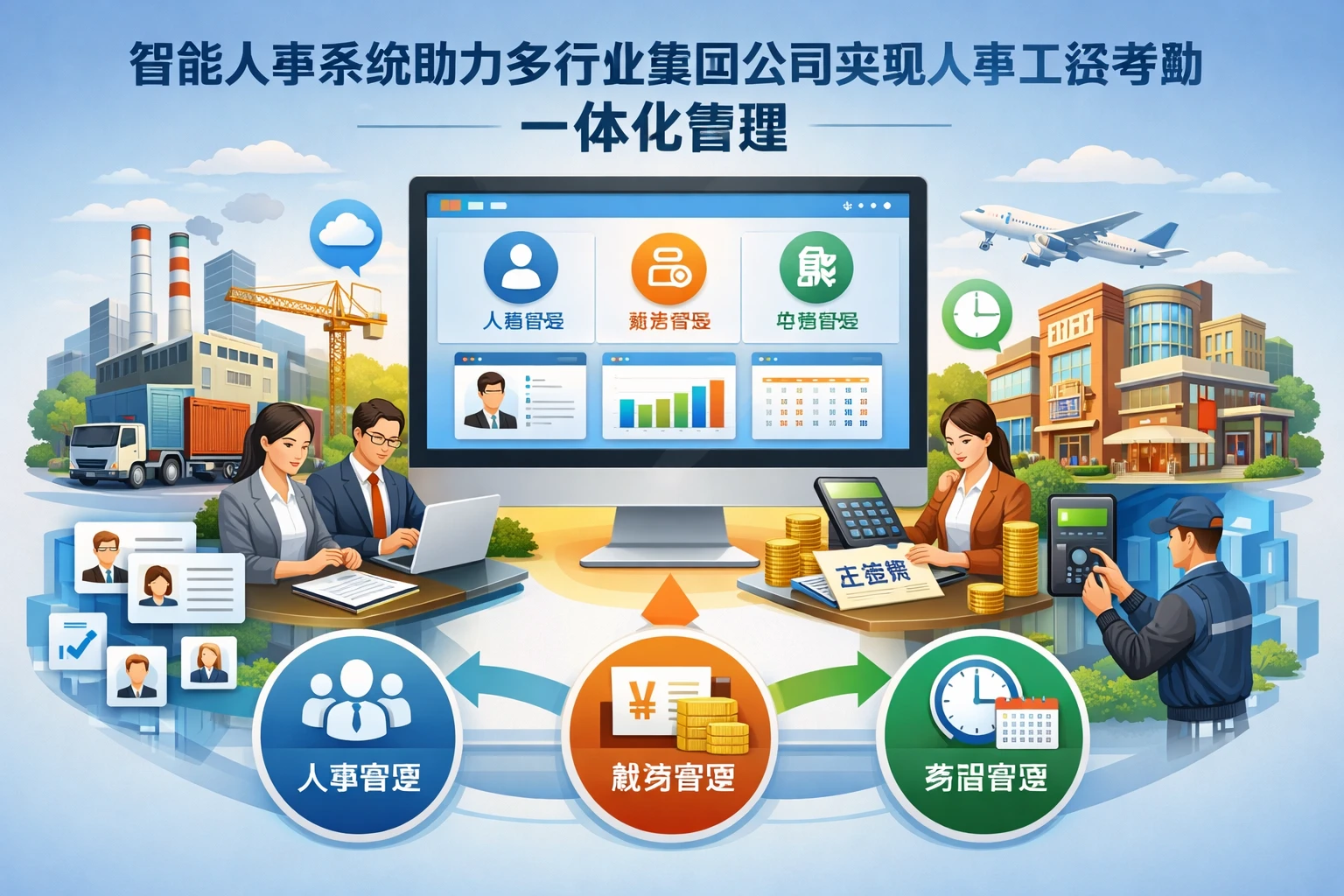 智能人事系统如何助力多行业集团公司实现人事工资考勤一体化管理