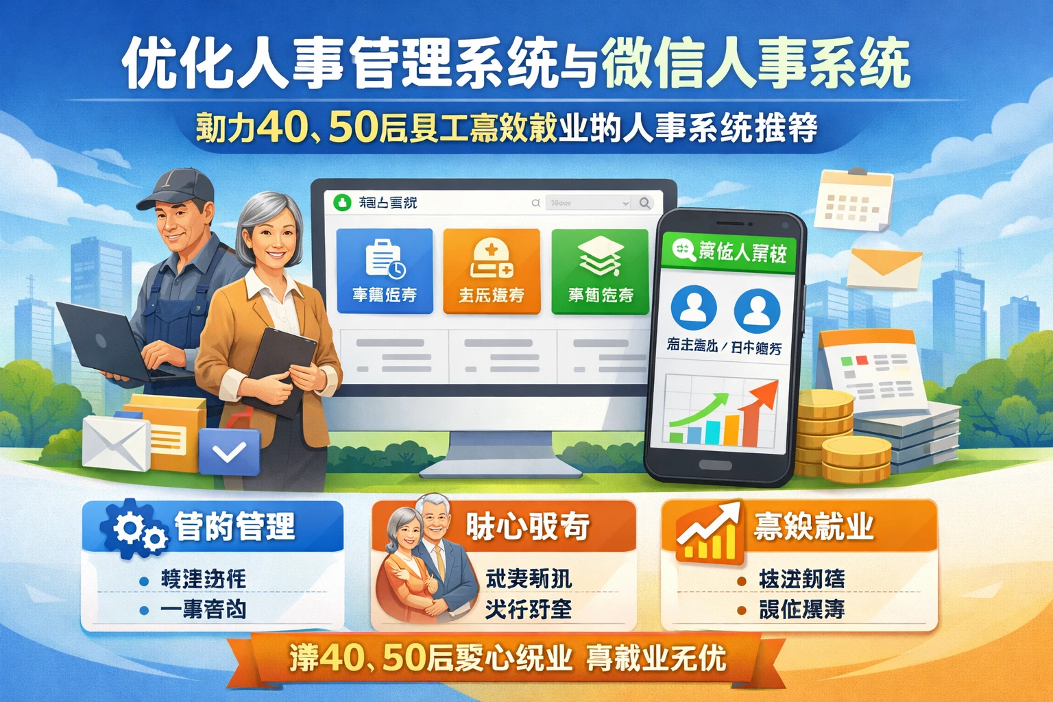 优化人事管理系统与微信人事系统：助力40、50后员工高效就业的人事系统推荐
