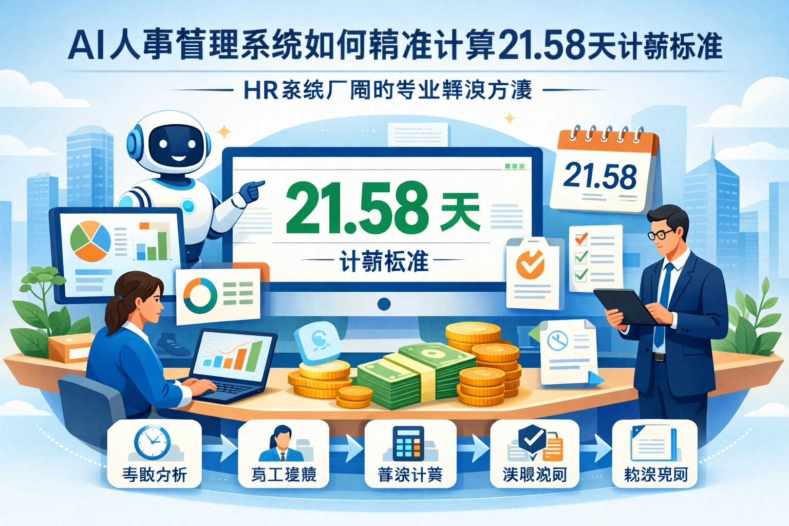 AI人事管理系统如何精准计算21.58天计薪标准 - HR系统厂商的专业解决方案