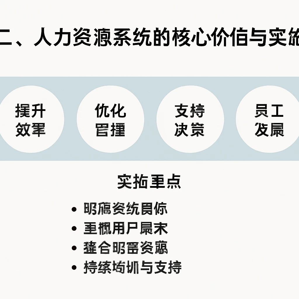 二、人力资源系统的核心价值与实施要点