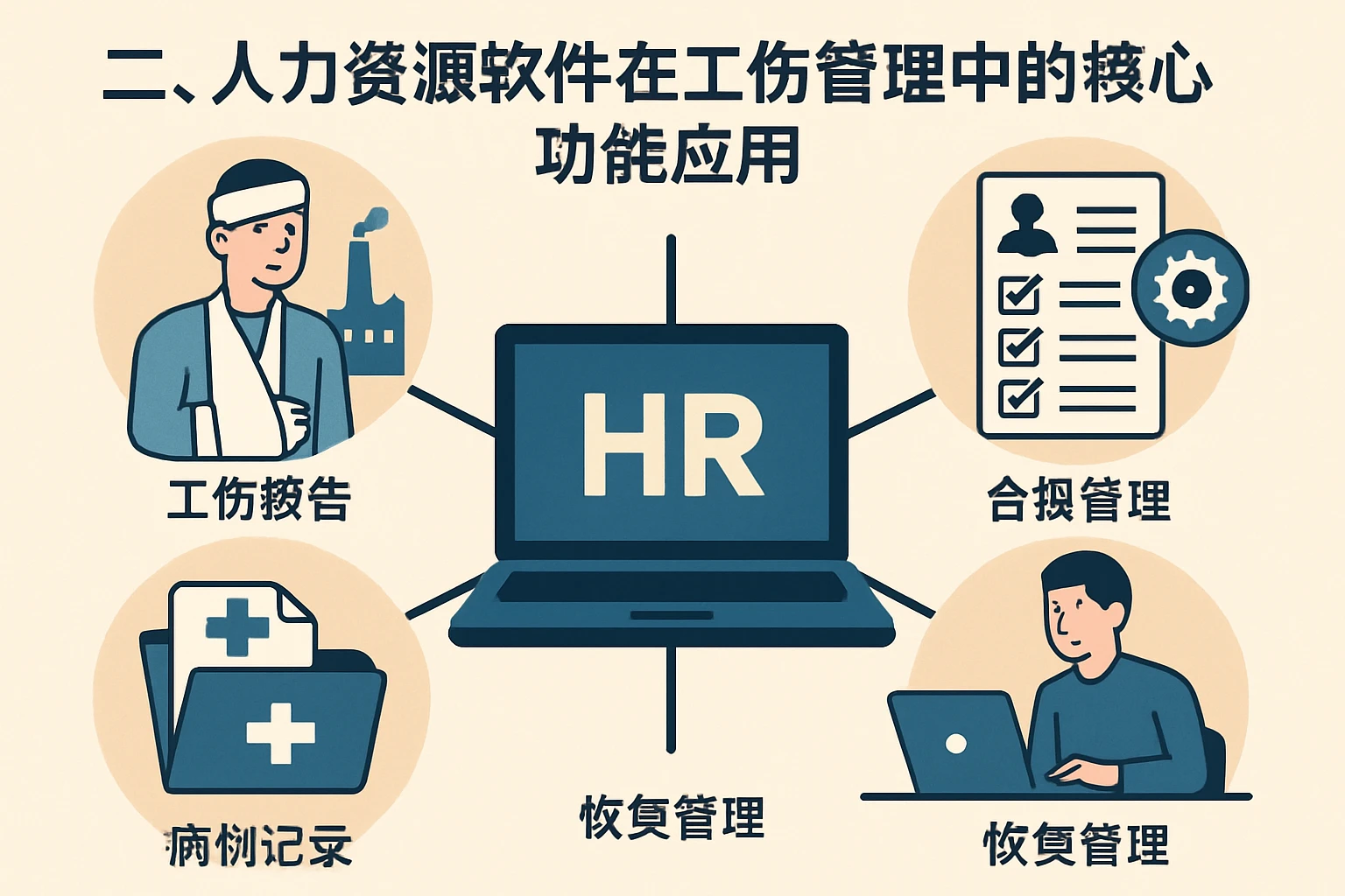 二、人力资源软件在工伤管理中的核心功能应用