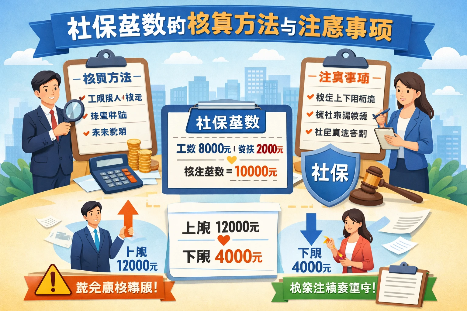 社保基数的核算方法与注意事项