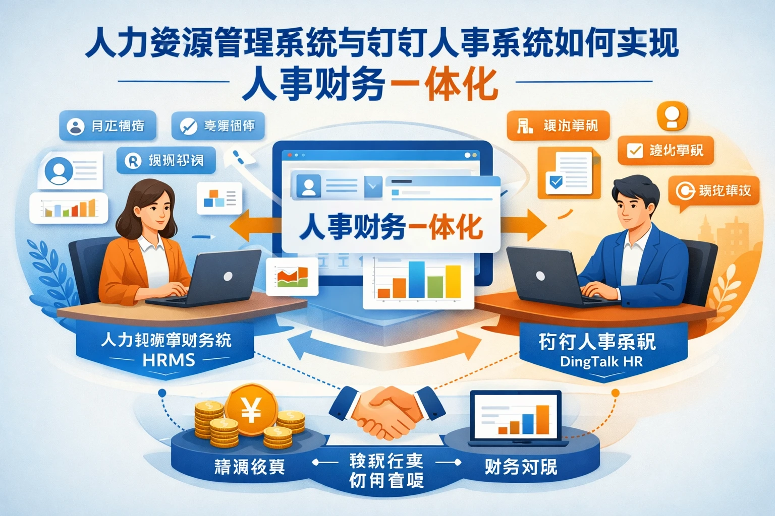 人力资源管理系统与钉钉人事系统如何实现人事财务一体化