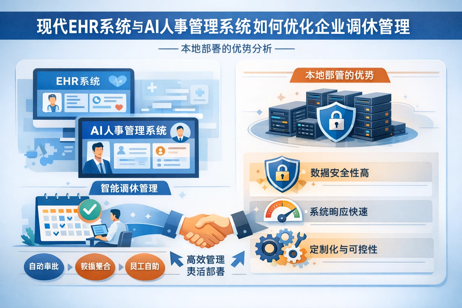 现代EHR系统与AI人事管理系统如何优化企业调休管理——本地部署的优势分析