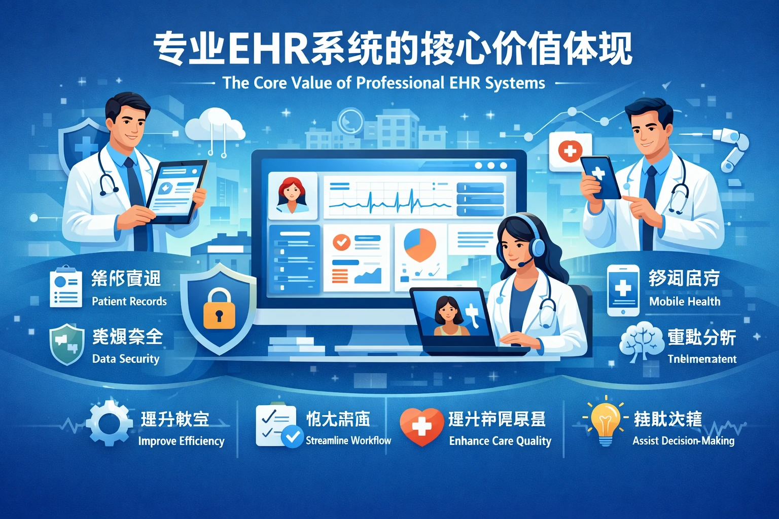 专业EHR系统的核心价值体现