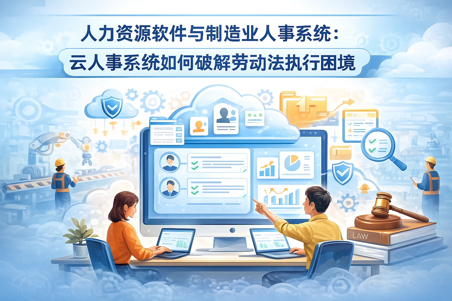 人力资源软件与制造业人事系统:云人事系统如何破解劳动法执行困境
