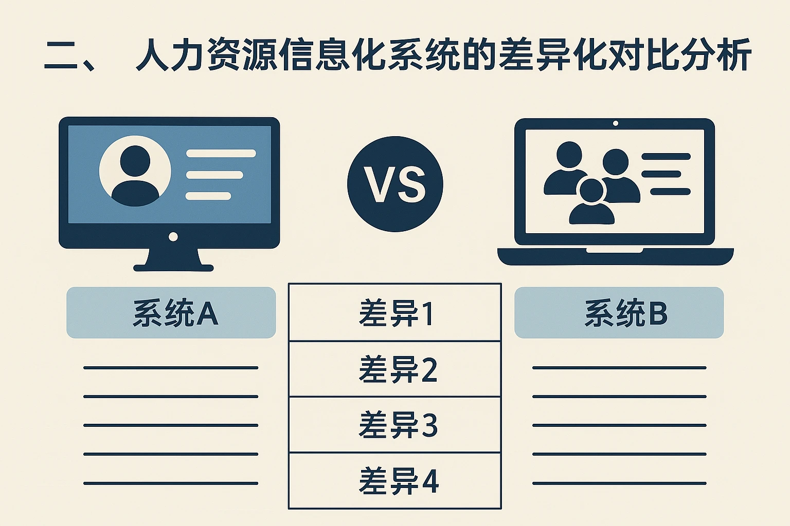 二、人力资源信息化系统的差异化对比分析